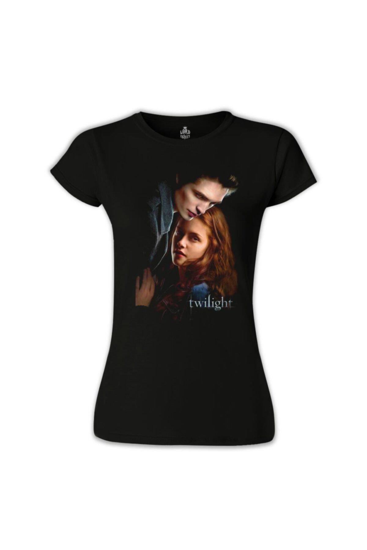 Lord TShirt Kadın Siyah Twilight Baskılı Tshirt