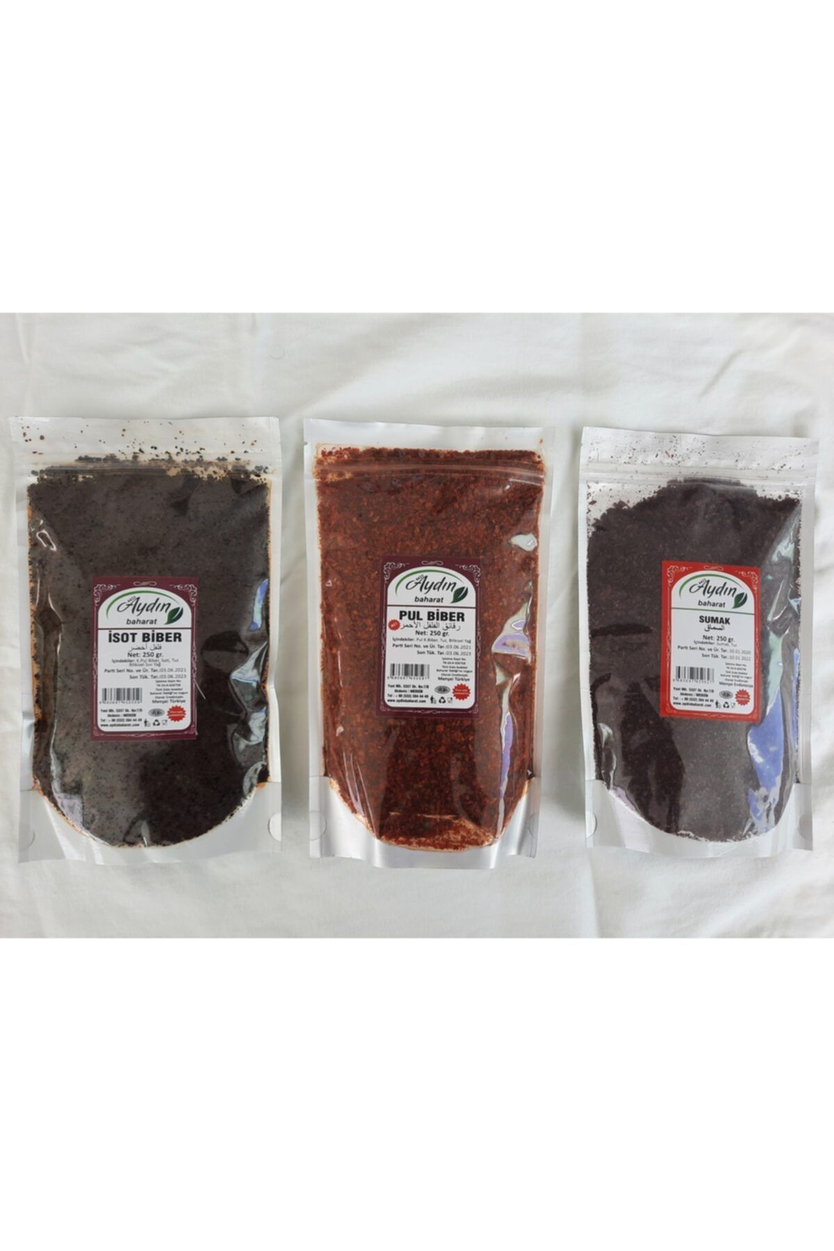 Aydın baharat Hanka Store'dan Doğal 3'lü Baharat Seti Pul Biber, Sumak, Isot 750gr