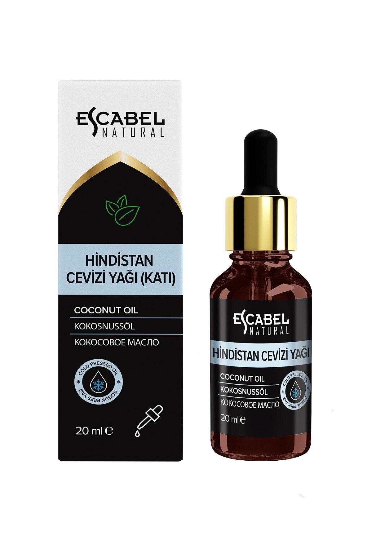 Escabel Bakım Yağı - Saf Hindistan Cevizi Yağı Saç Ve Cilt Bakımı Yoğun Nemlendirici Bakım Yağı 20ml