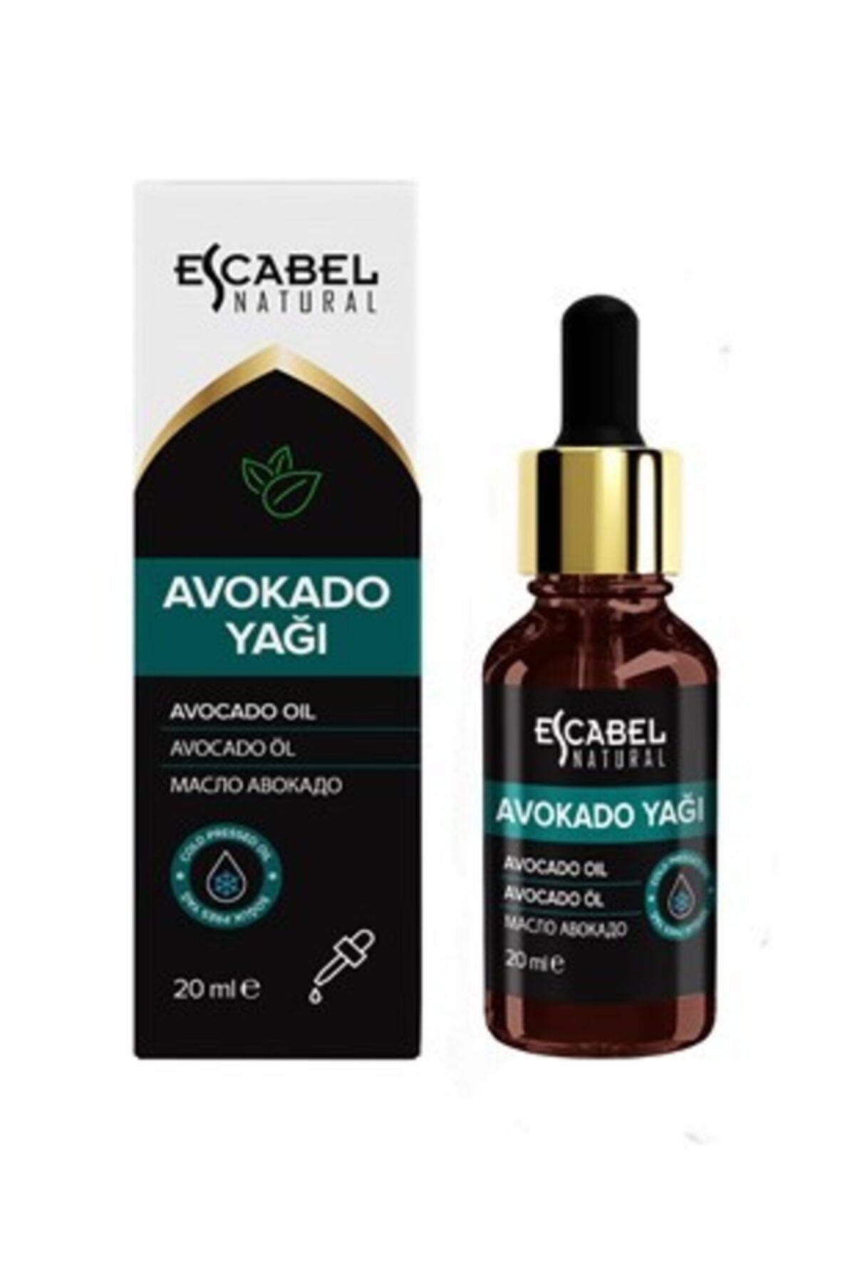 Escabel Bakım Yağı - Saf Avokado Yağı Omega3 Antioksidan Vitamin Deposu Nemlendirici Doğal Bakım Yağı 20ml
