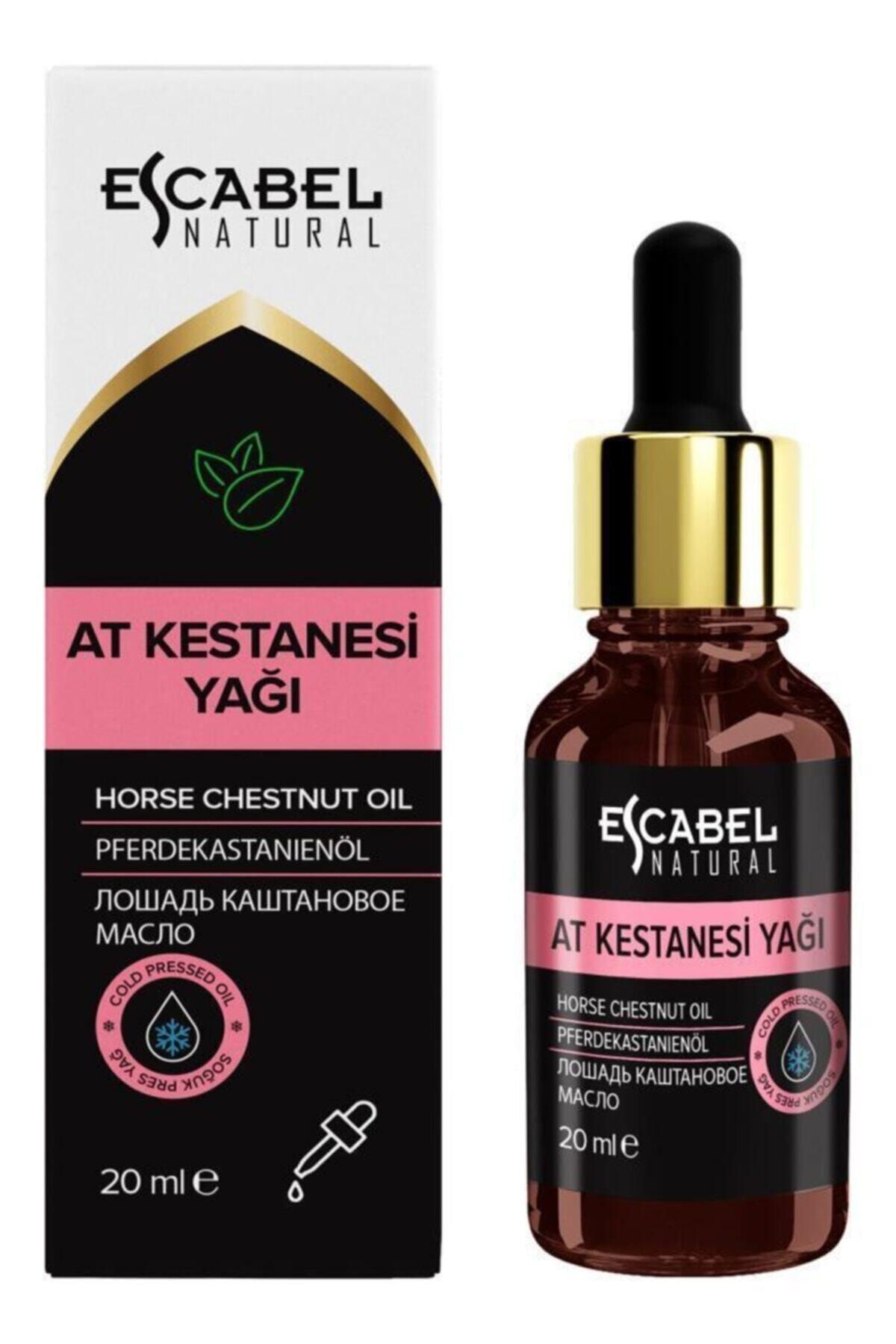 Escabel Saf At Kestanesi Yağı Kaslara Uygulanabilen Ciltlere Doğal Bakım Yağı 20 ml