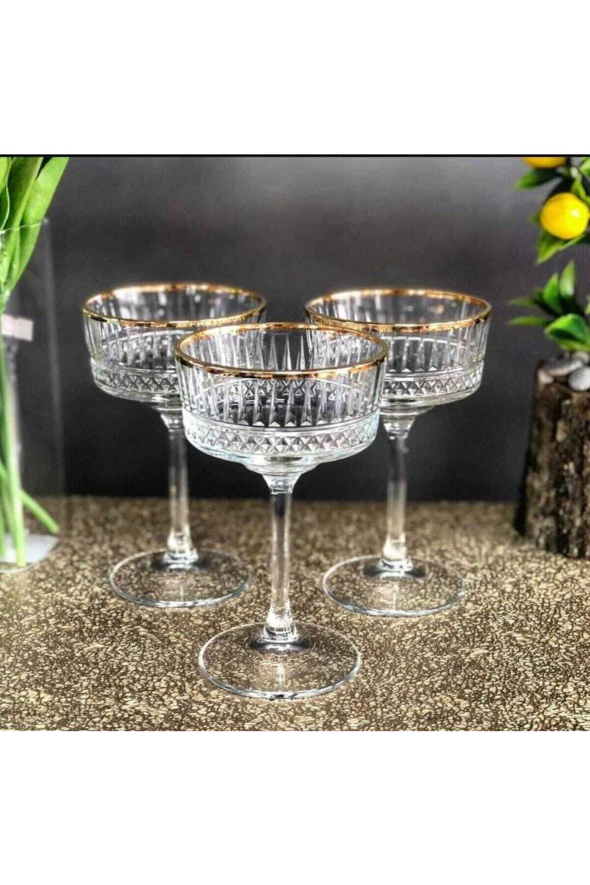 Paşabahçe 6'lı Elysia Gold 260 Cc Ayaklı Sunum Bardağı