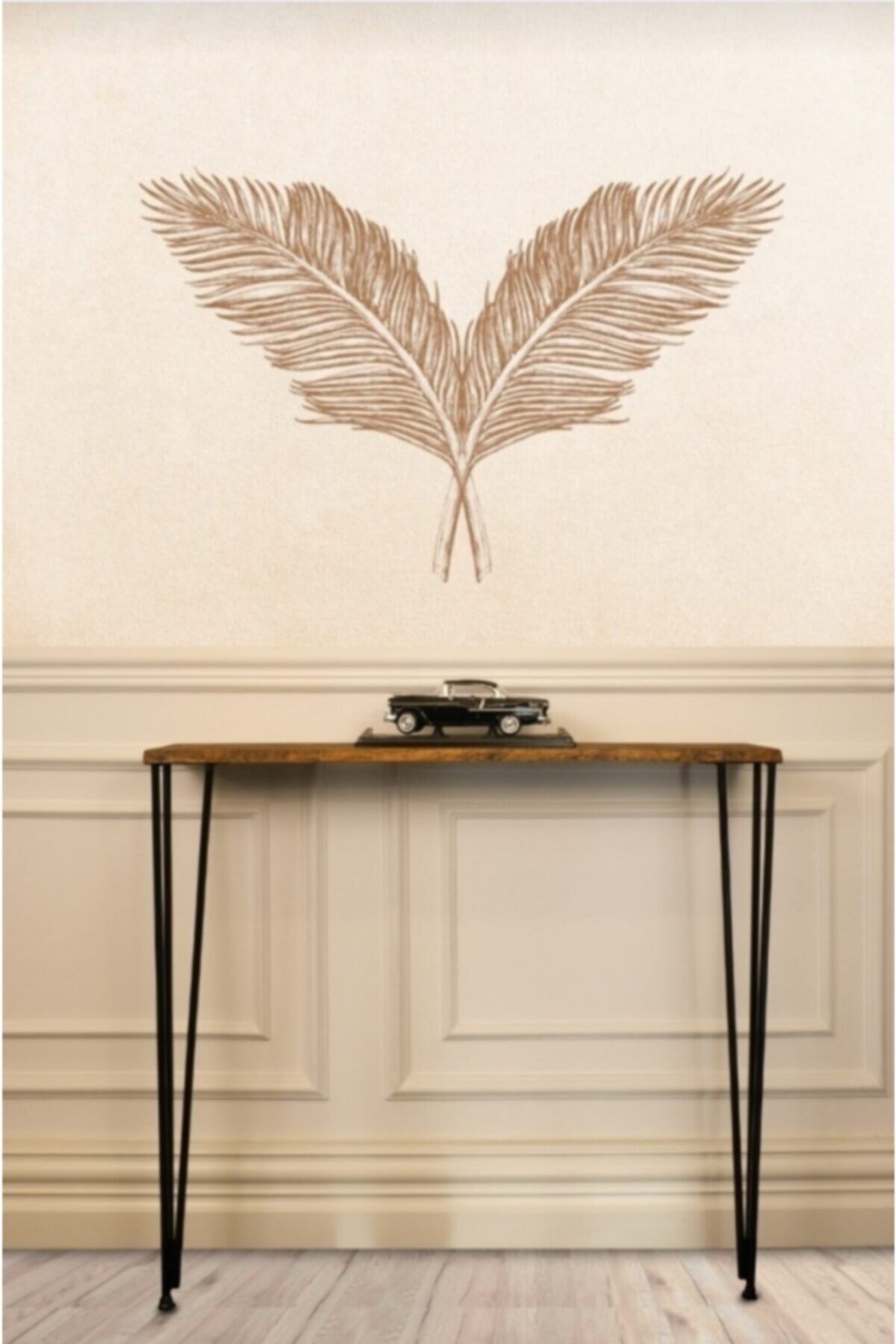 LİNDE HOME 90x20cm Ahşap Dresuar & Petek Üstü Raf