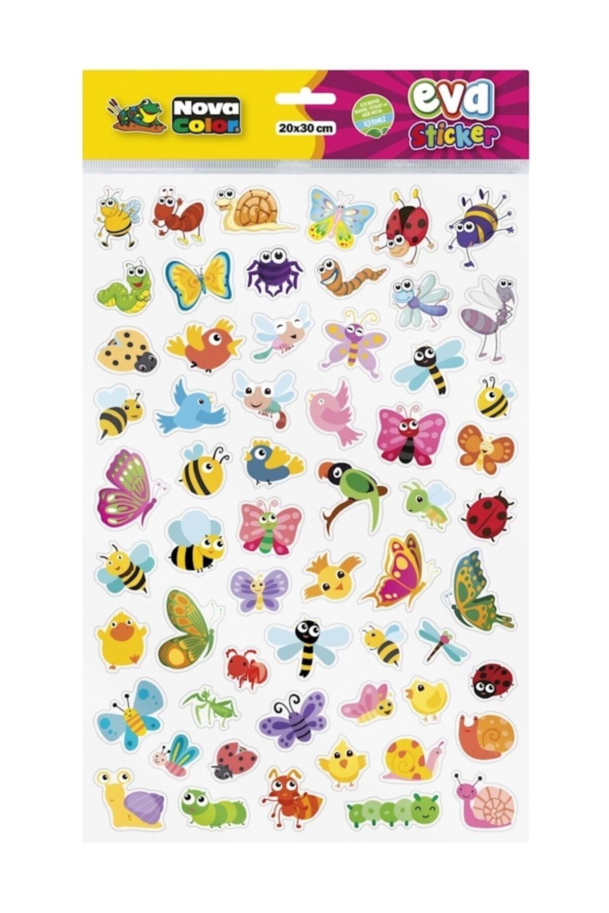 Nova Color Uçan Hayvanlar Eva Sticker Çıkartma 20x30 cm Nc-683