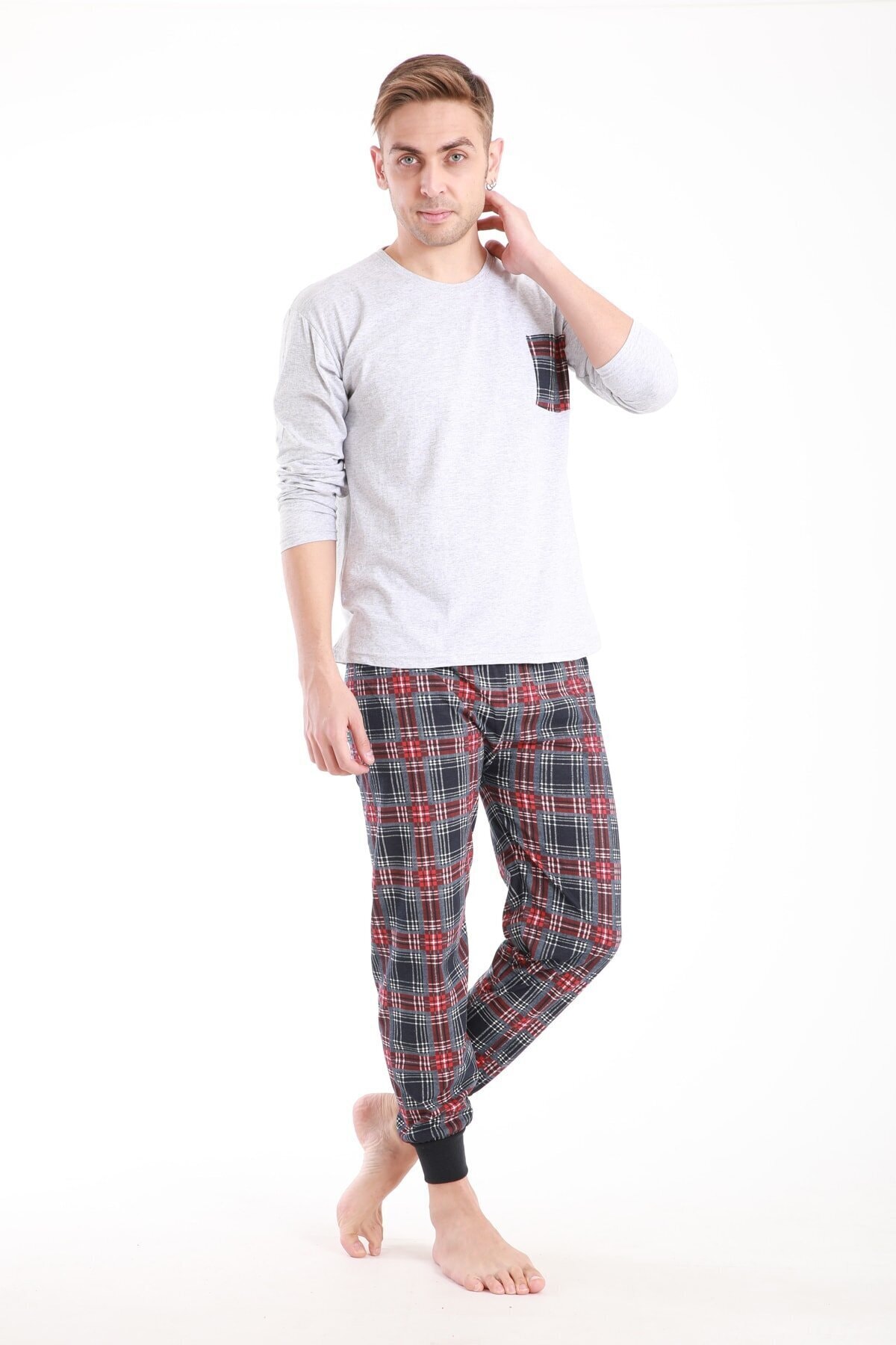 Sersu Sınırlı Stok Ekoseli Pijama Takımı 2910