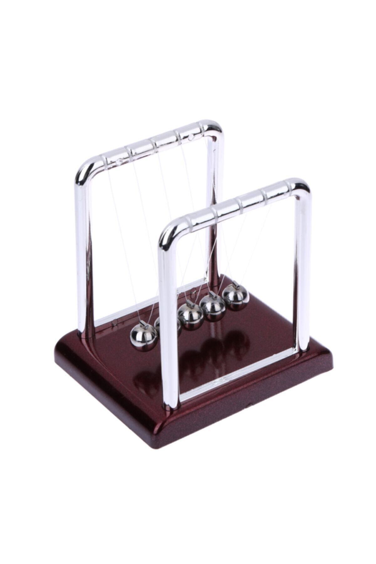 Alex Dollery Küçük Boy 8.8 * 7.5 * 1.2cm Dekoratif Metal Newton Denge Topları Balance Ball Stres Giderme Topu