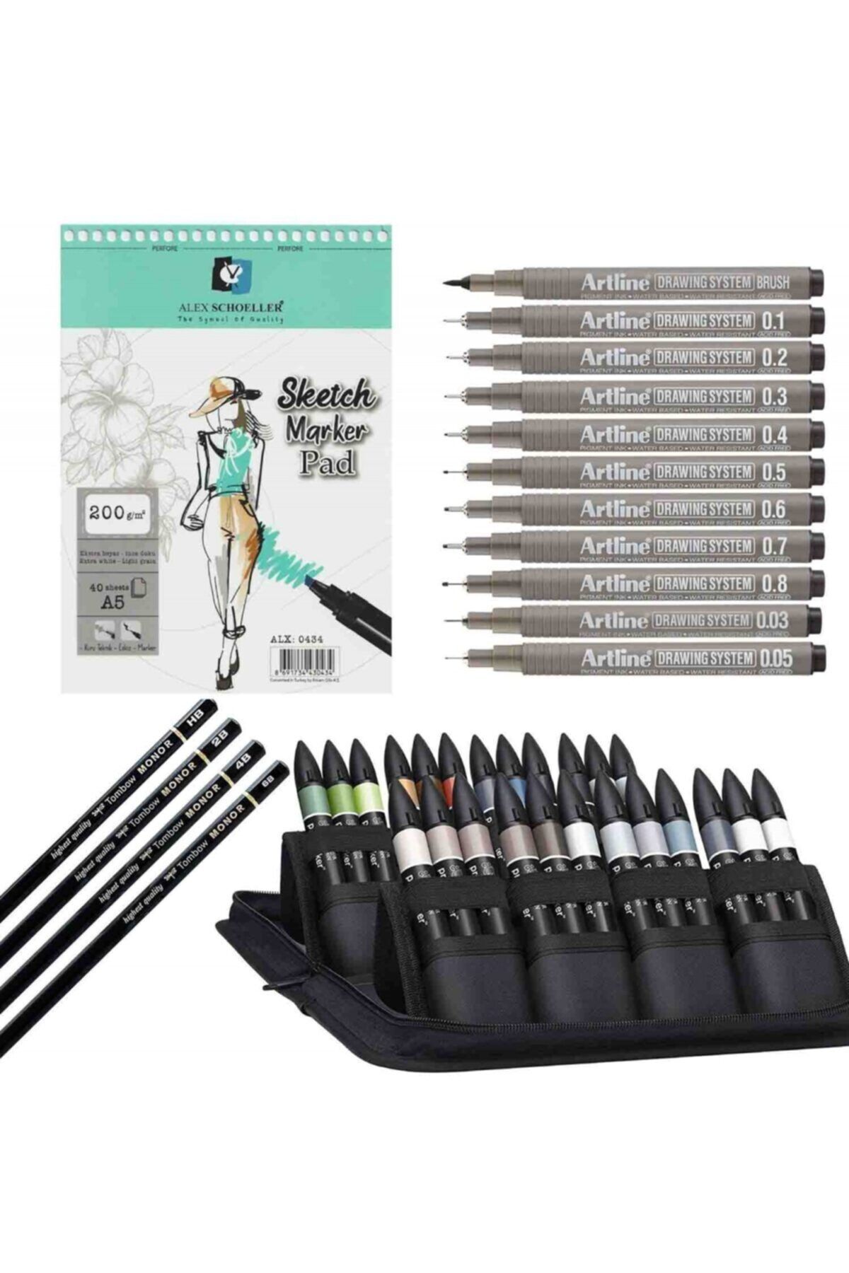 Winsor Newton Promarker 40 Parça A5 - Peyzaj Seti