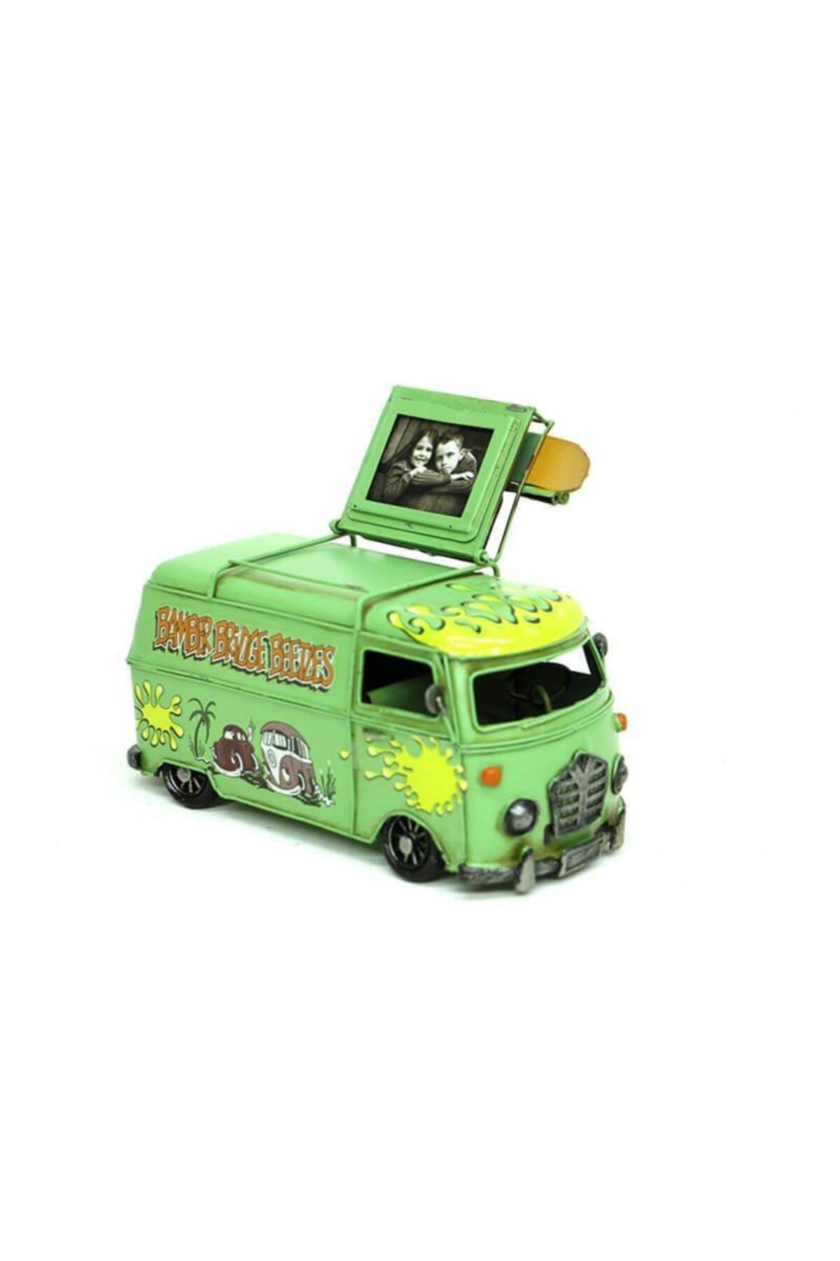 MESHUR STORE Dekoratif Metal Minibüs Çerçeveli Vintage Hediyelik