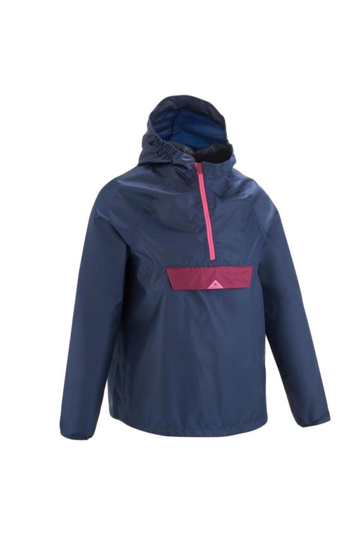 Quechua Çocuk Panço Yağmurluk Su Geçirmez Spor Outdoor Yağmurluk Lacivert Pembe