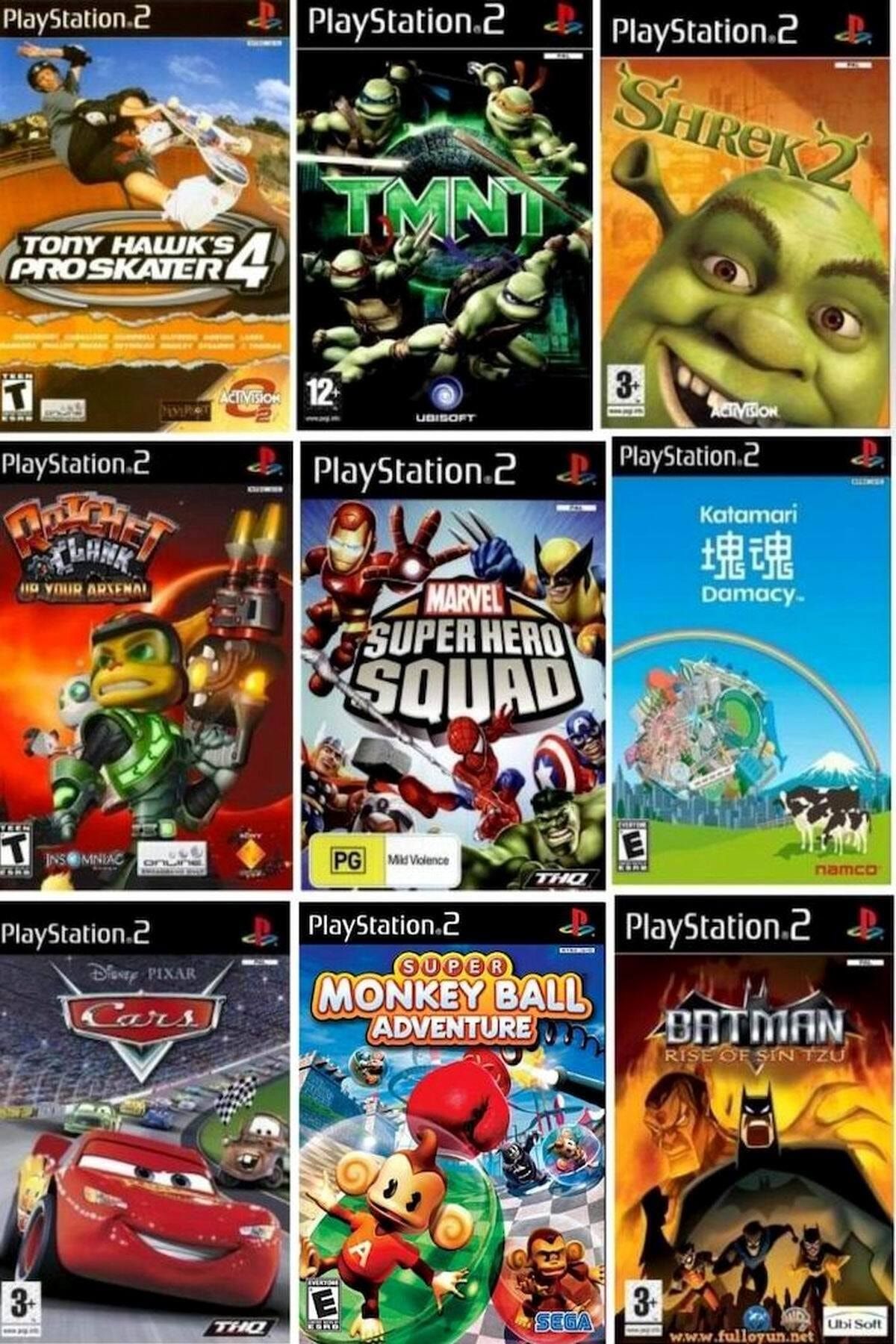 Sony Playstatıon 2 En Güzel 9 Çocuk Oyunu 2. Seri  Sadece Çipli Cihazlar Için