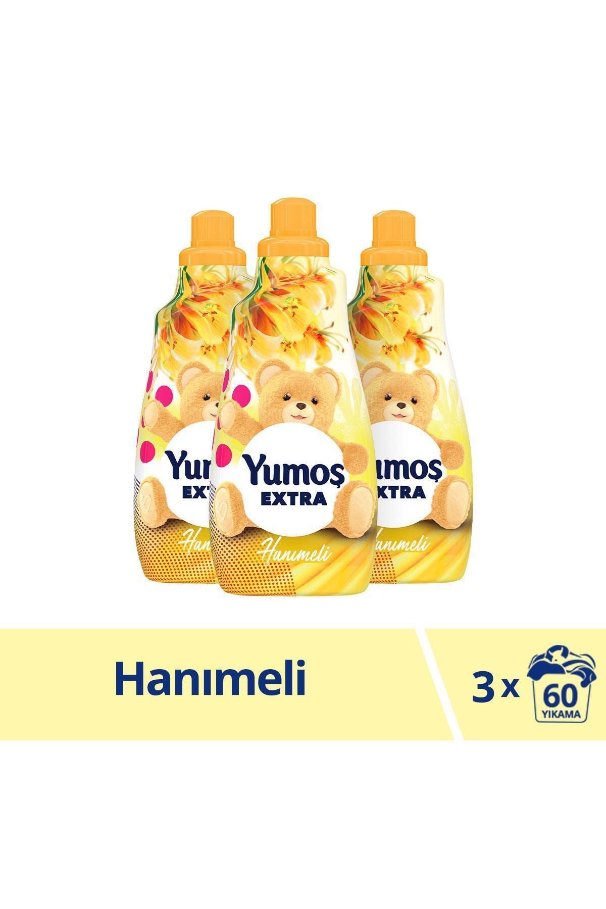 Yumoş Extra Hanımeli Konsantre Çamaşır Yumuşatıcı 1440 ml 60 Yıkama x3