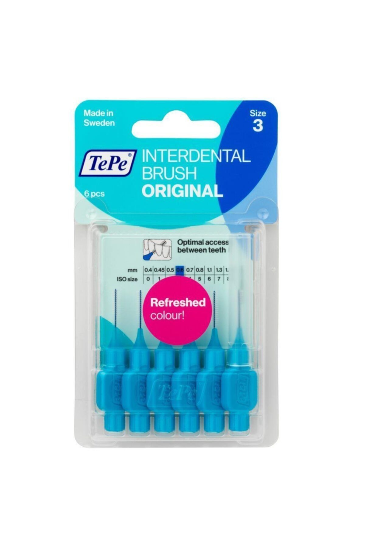 TePe Bilister 6'Lı Arayüz Fırçası Mavi 0,6 Mm