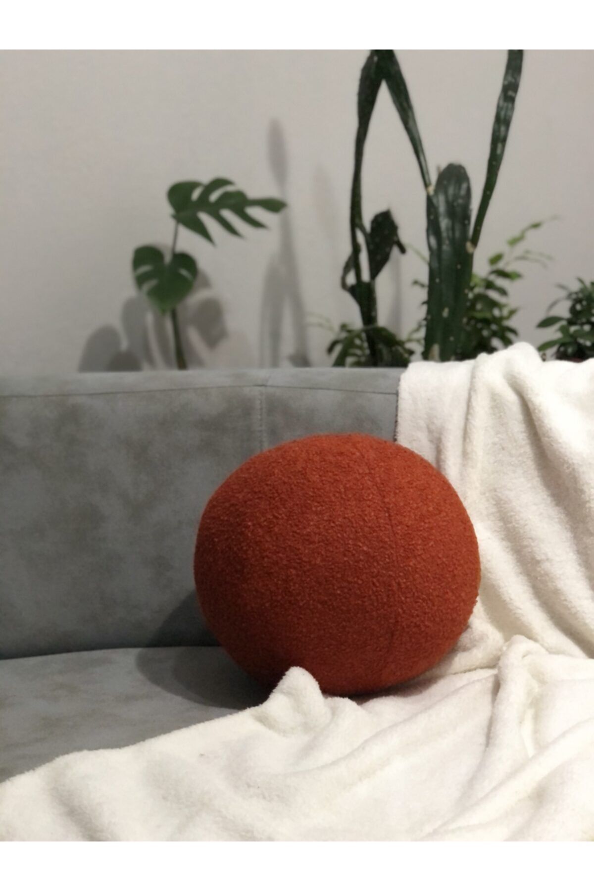 NYLife Teddy Büyük Boy Top Yastık Kiremit