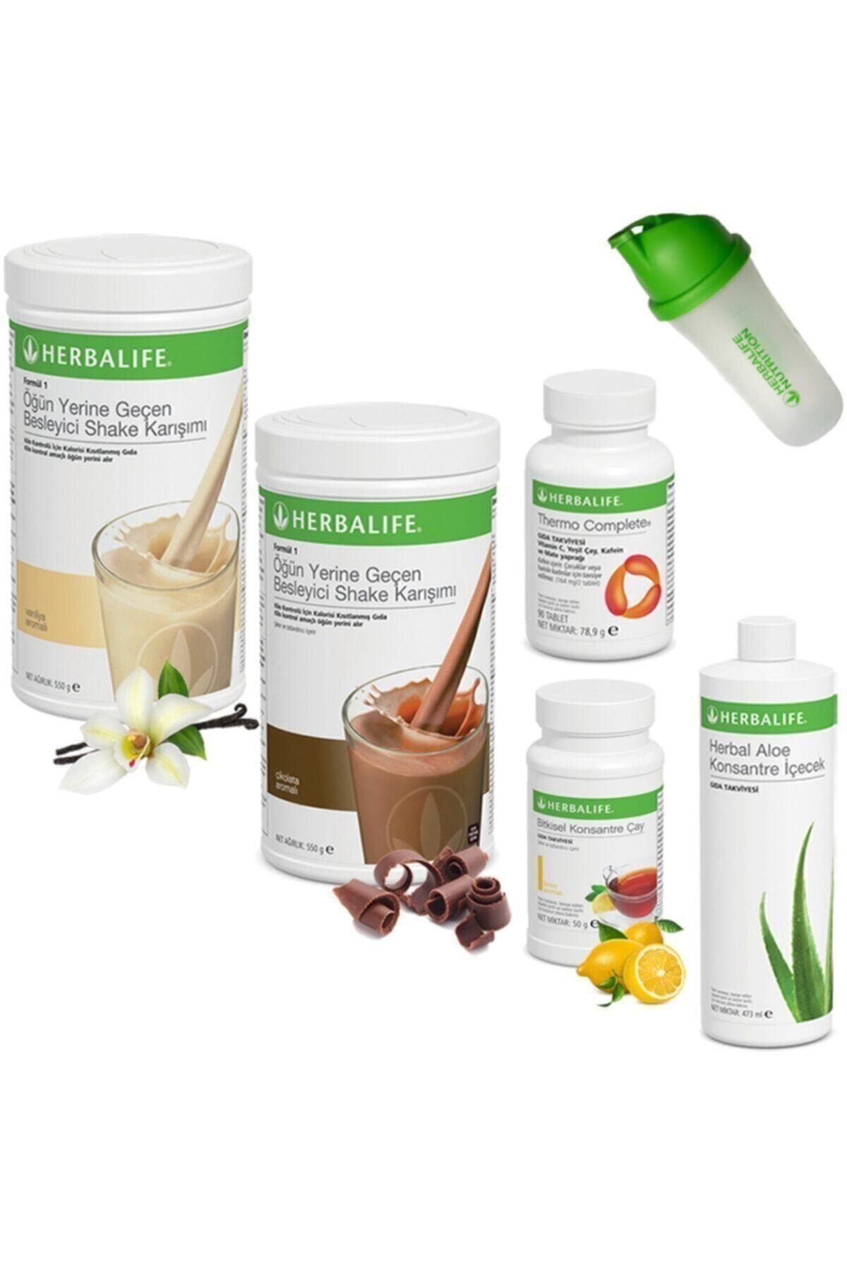 Herbalife Full Set 2 Shake + Çay 50 gr + Aloe + Thermo + Shaker