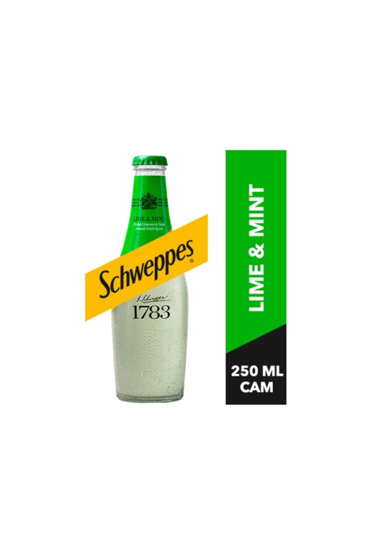 Schweppes Misket Limonu Nane Aromalı Gazlı Içecek Cam 250 Ml X 24