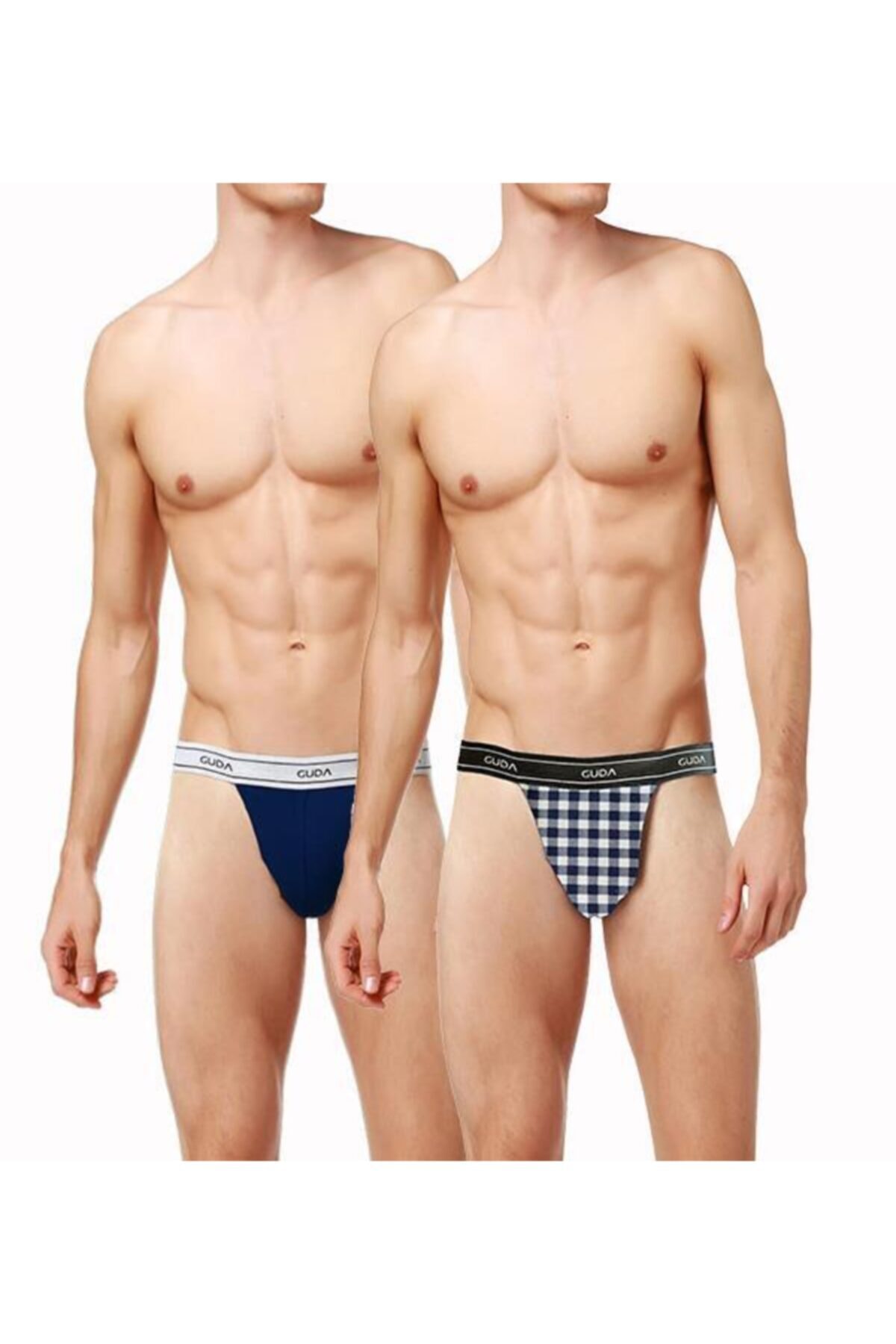 Guda Erkek Thong 17511 Lacivert & Kareli Ikili Tong