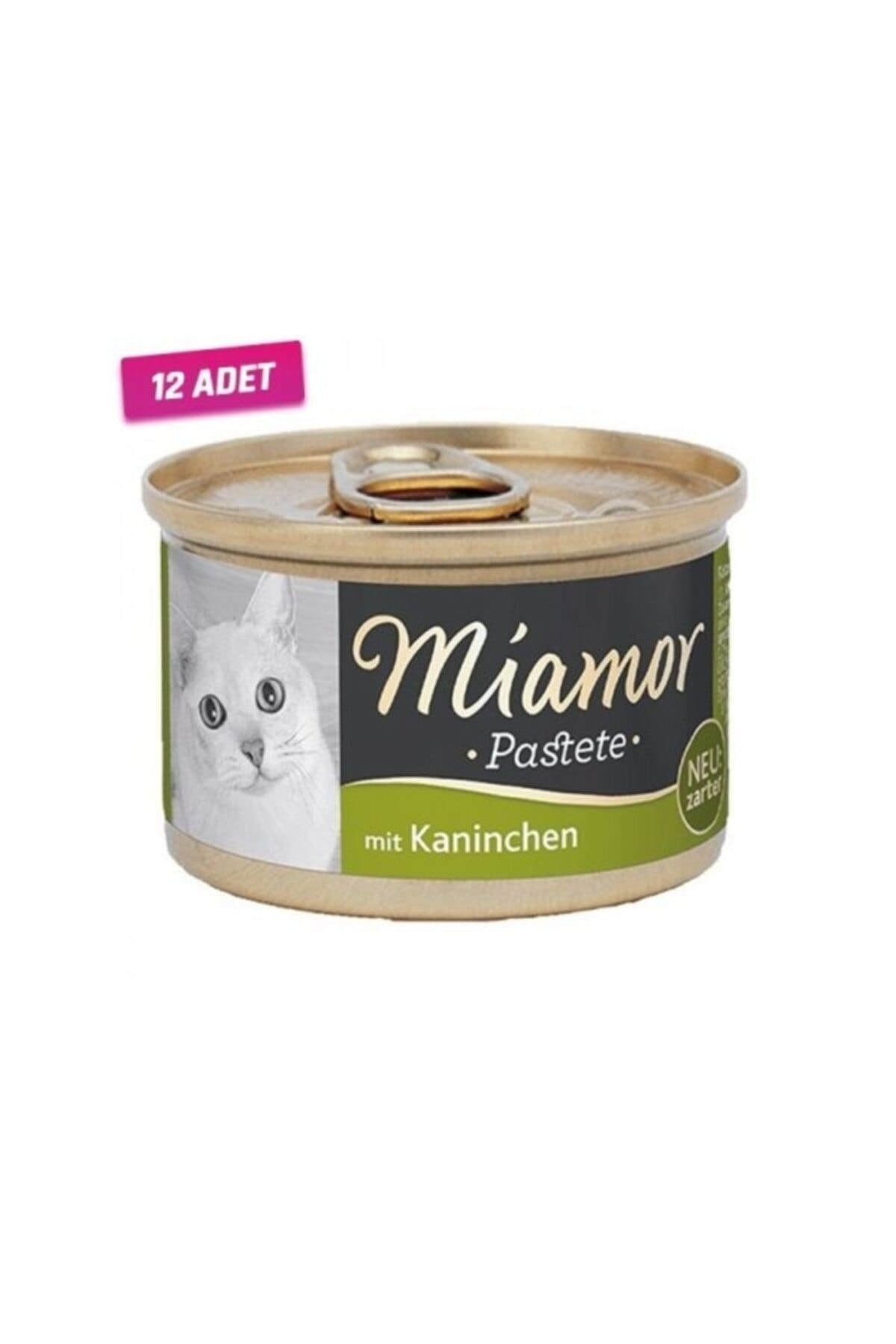 Miamor 12 Adet - Pastete Tavşanlı Tahılsız Kedi Konservesi 85 gr