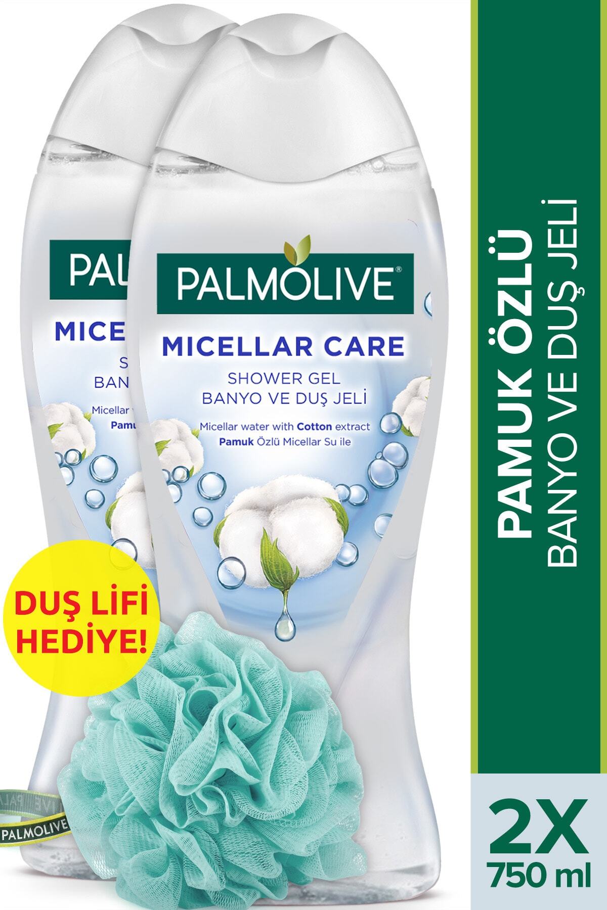 Palmolive Micellar Care Pamuk Özlü Micellar Su Ile Banyo Ve Duş Jeli 2 X 750 ml + Duş Lifi Hediye