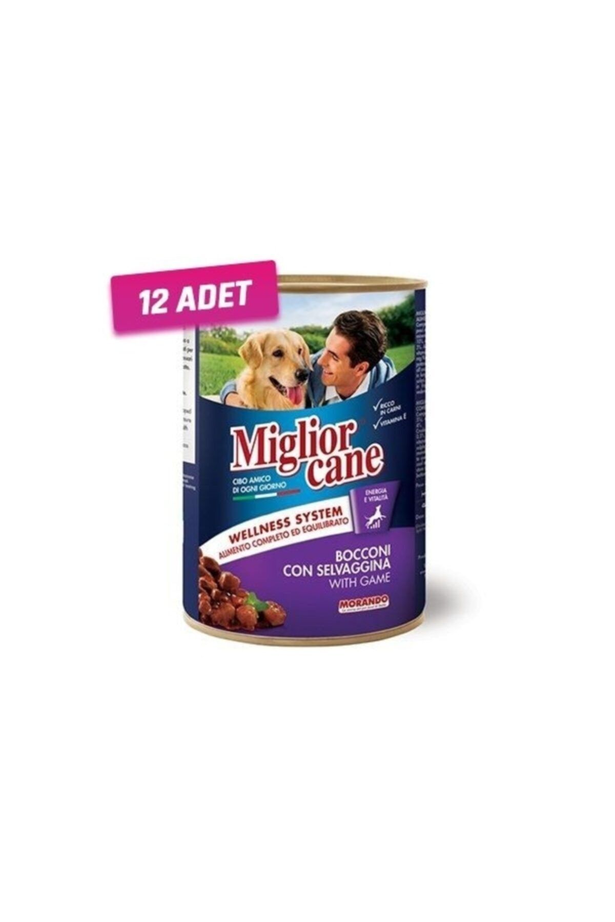 Miglior 12 Adet - Av Hayvanlı Taneli Yetişkin Köpek Konservesi 405 gr