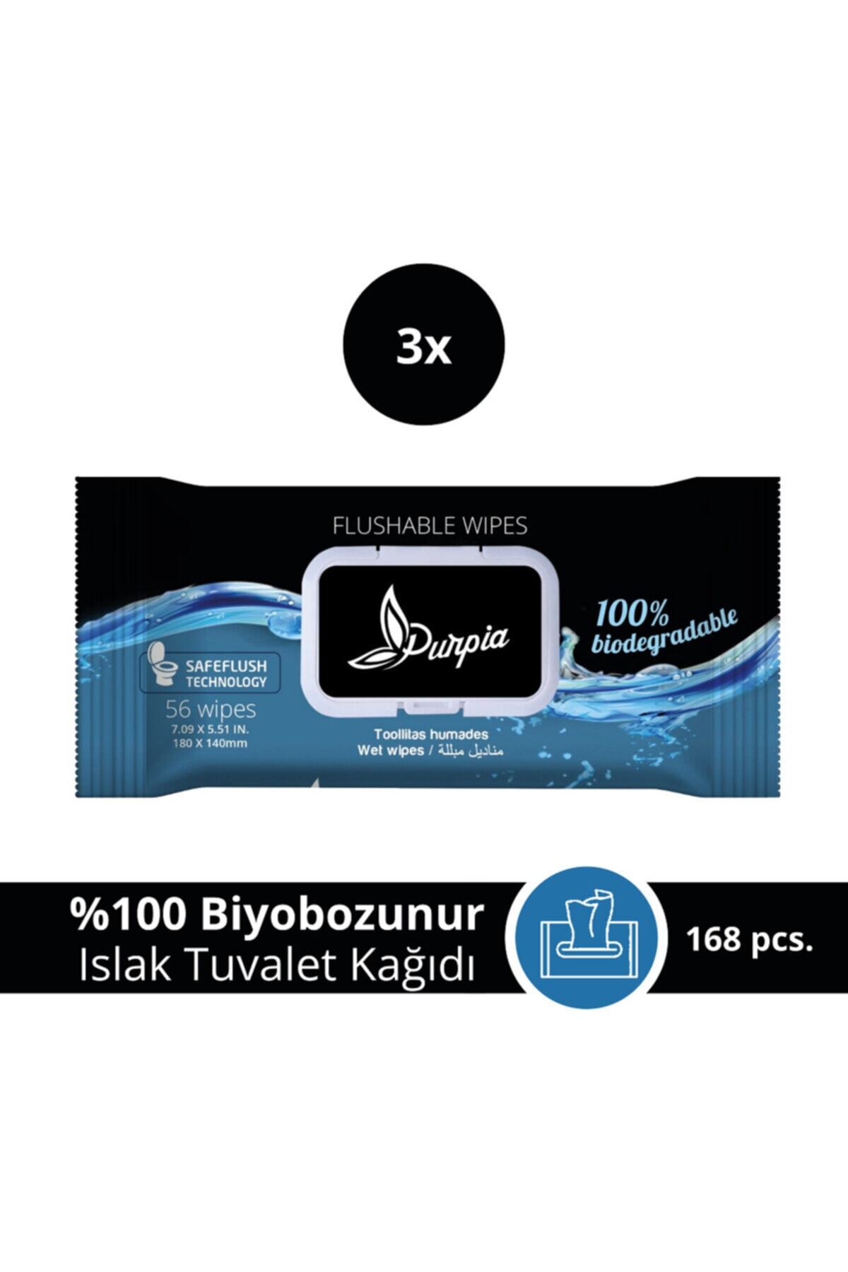 Purpia Flushable Islak Tuvalet Kağıdı 3x56 Yaprak