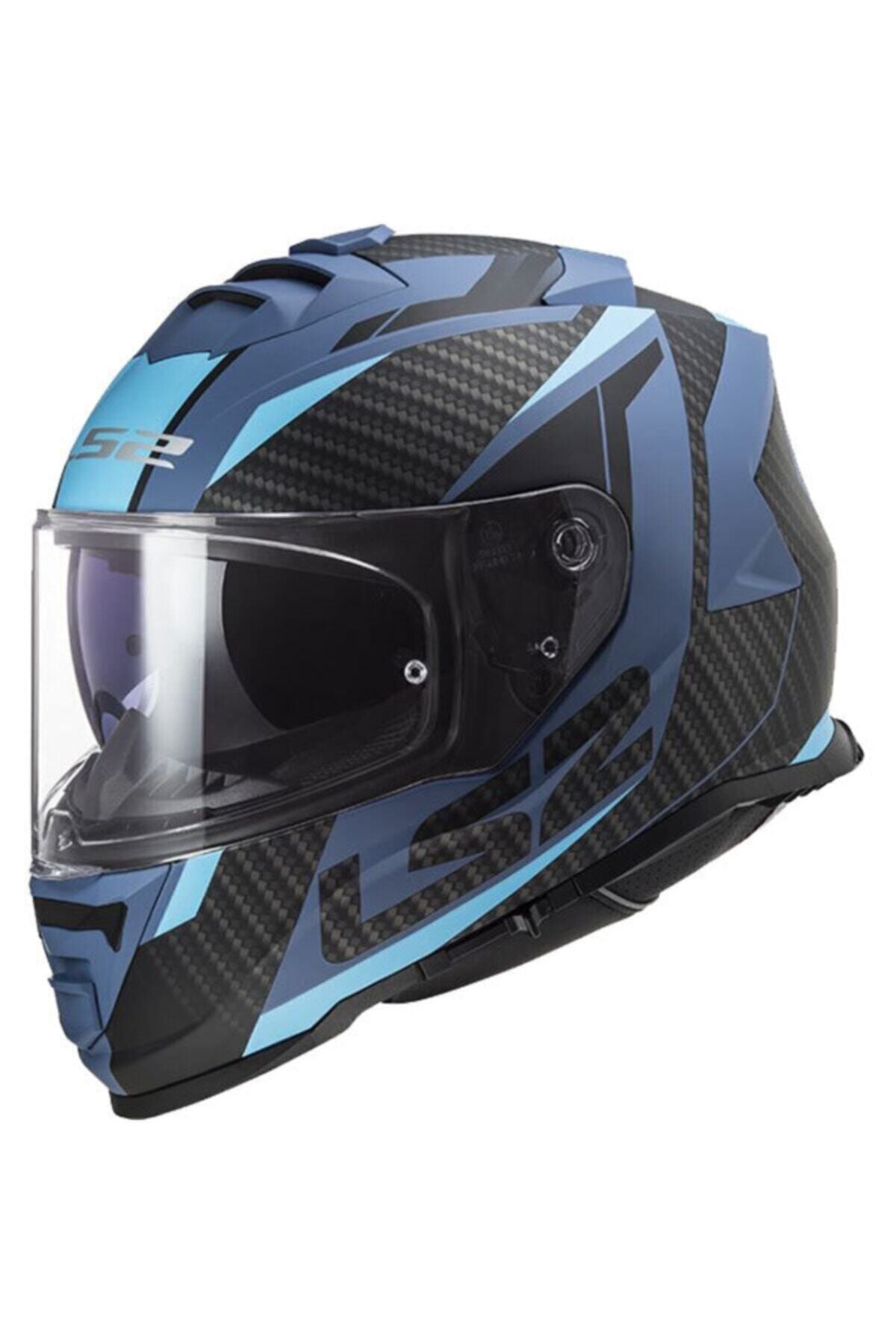 LS2 Storm Racer Mat Mavi Kask