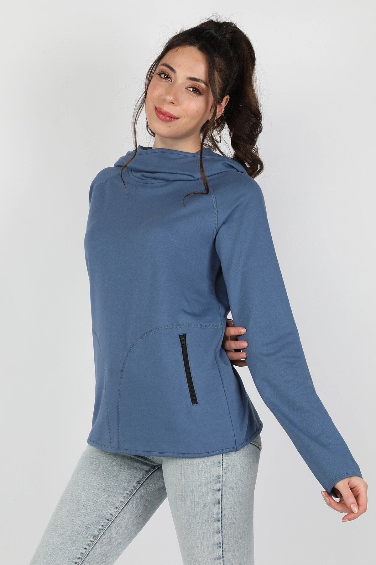 BALİNS 2 Iplik Kadın Sweatshirt Indigo