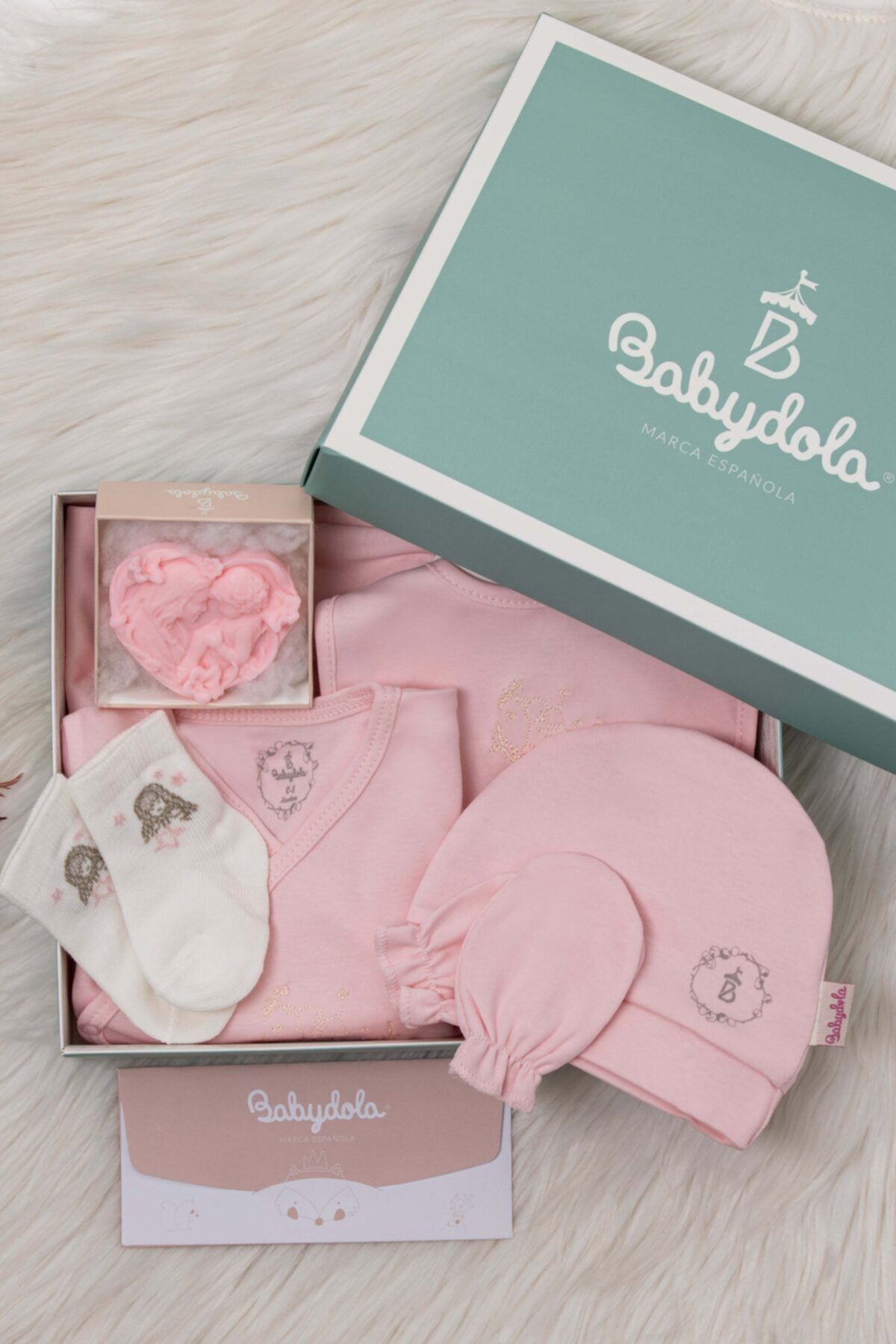 Babydola Bebek Hediye Kutusu Yenidoğan Kız Bebek 5 Li Hediye Paketi Pembe