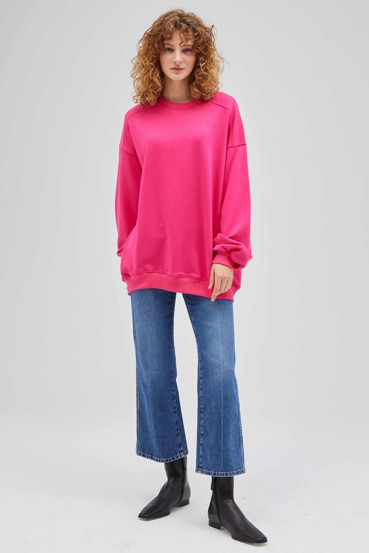 Hooopstore Lola Sweatshirt - Fuşya