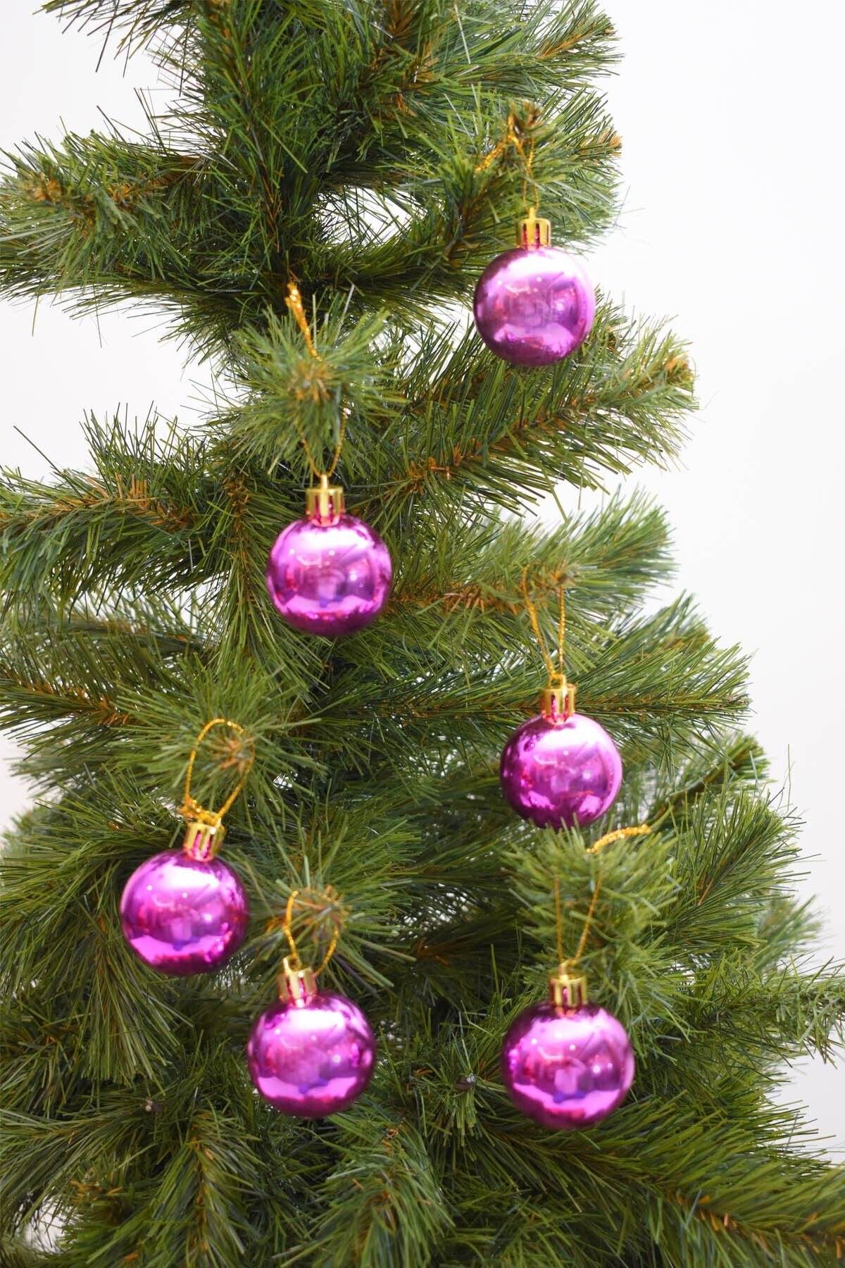 Walke 6lı Yılbaşı Çam Ağacı Topu 4cm Pembe