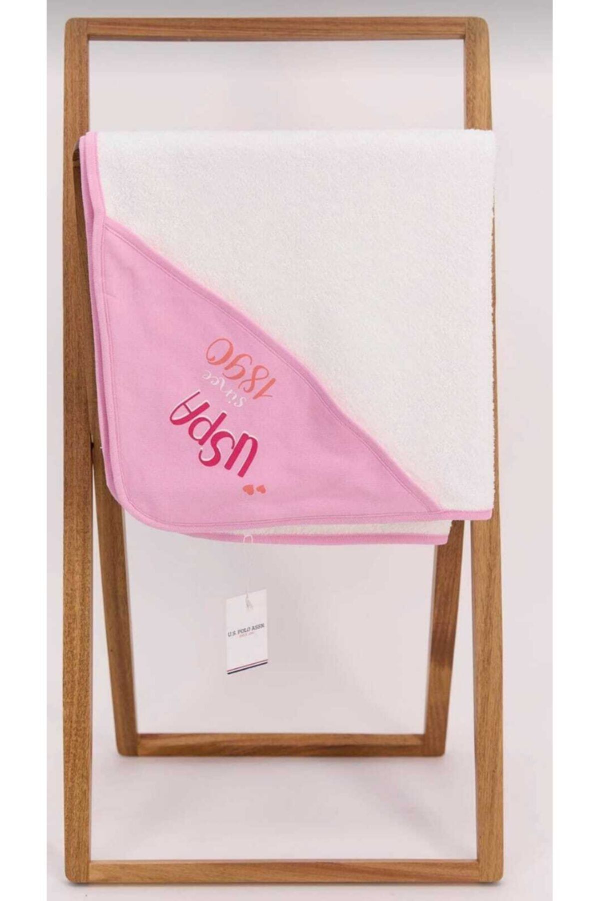 U.S. Polo Assn. Pembe Kız Bebek Havlu