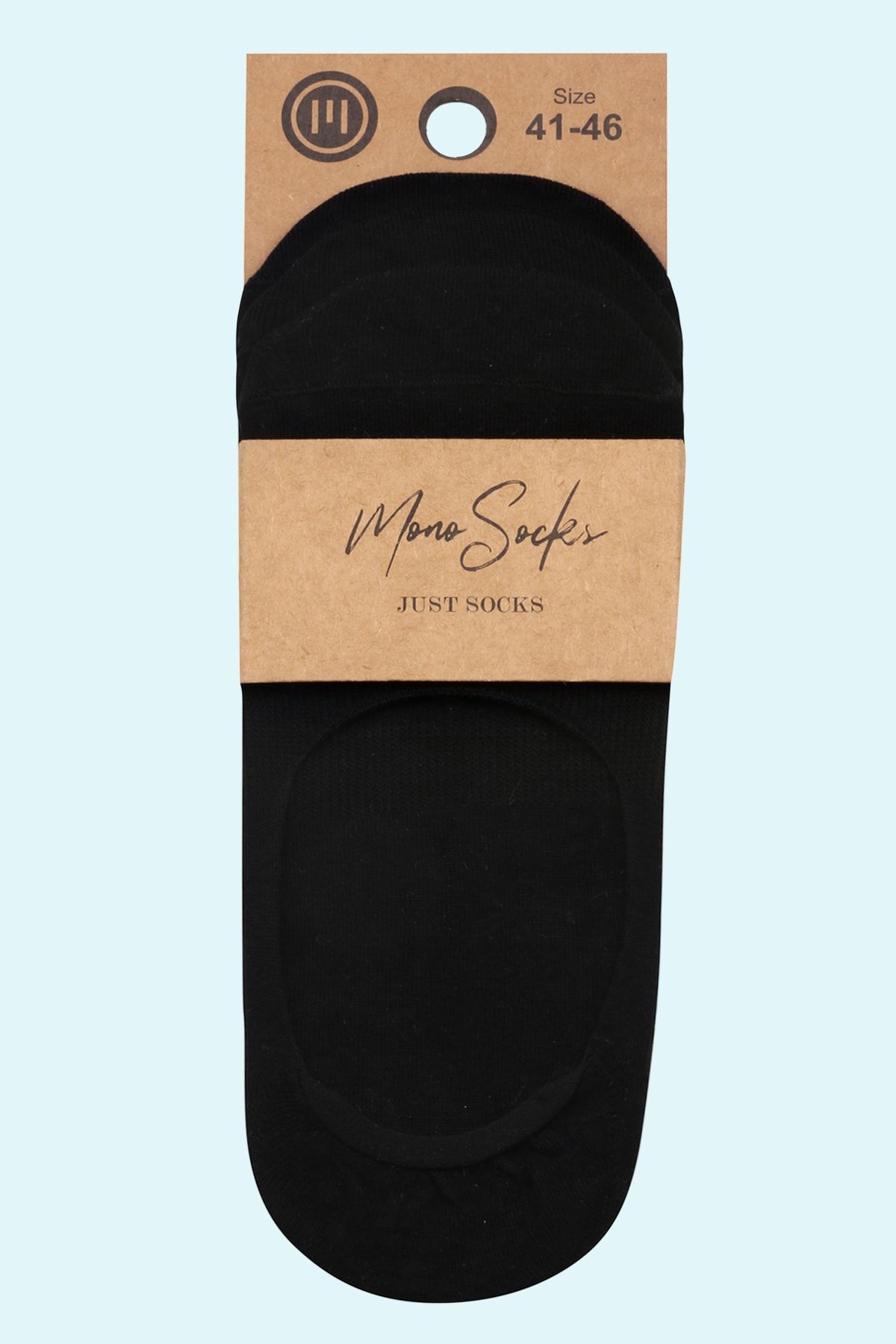 Mono Socks 3'lü Siyah Babet Çorap