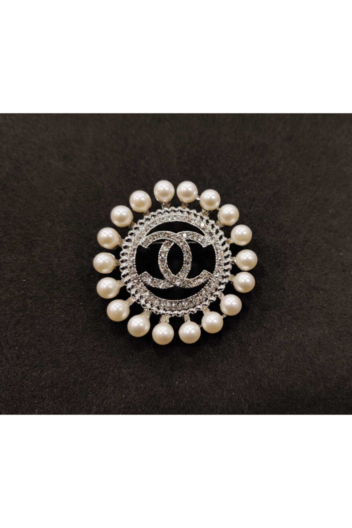 yiğit aksesuar Özel Tasarım Incili Chanel Broş