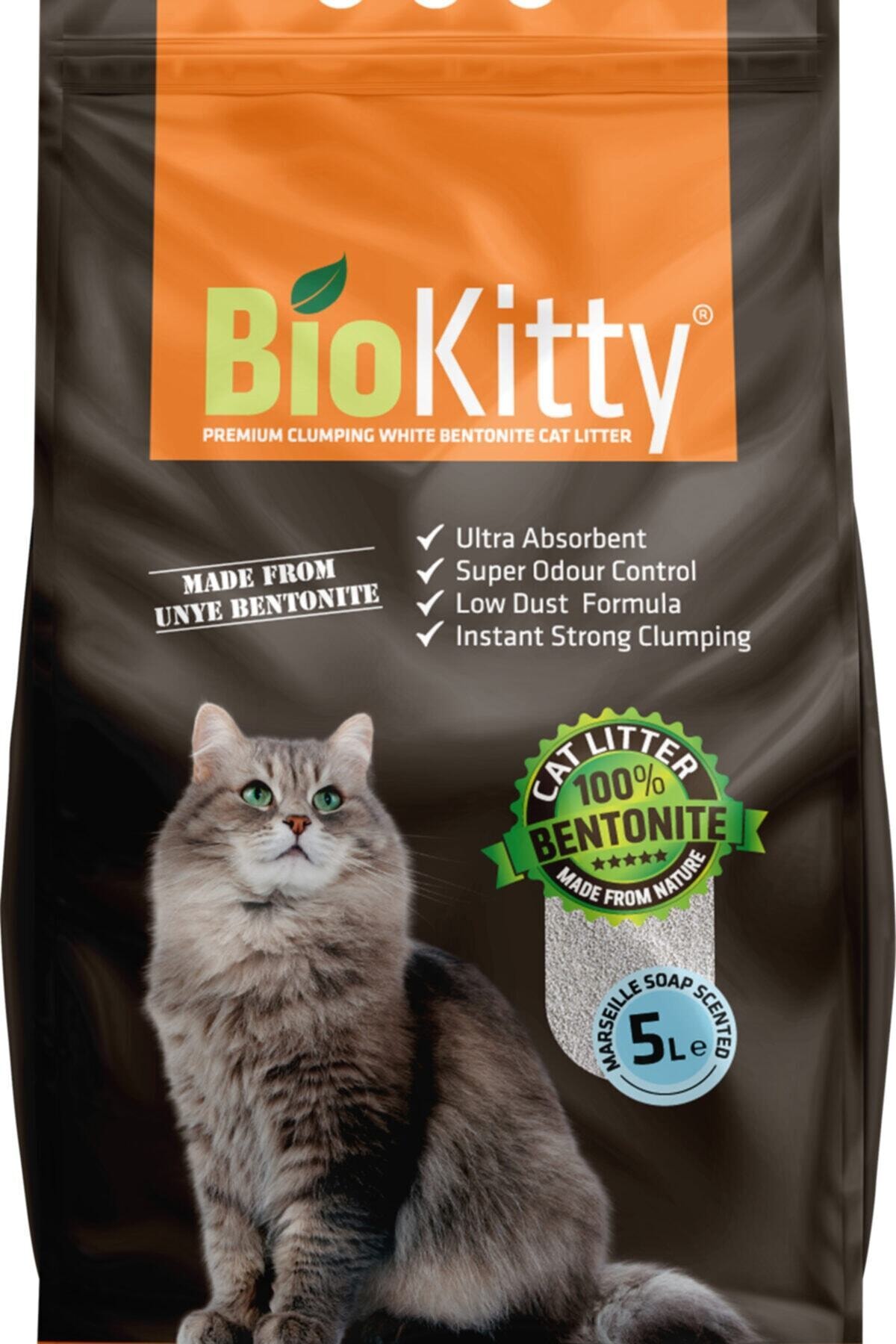 BioKitty 5 Lt Marsilya Sabun Kokulu Ince Bentonite Kedi Kumu Bio Kitty Marseille Soap Kum