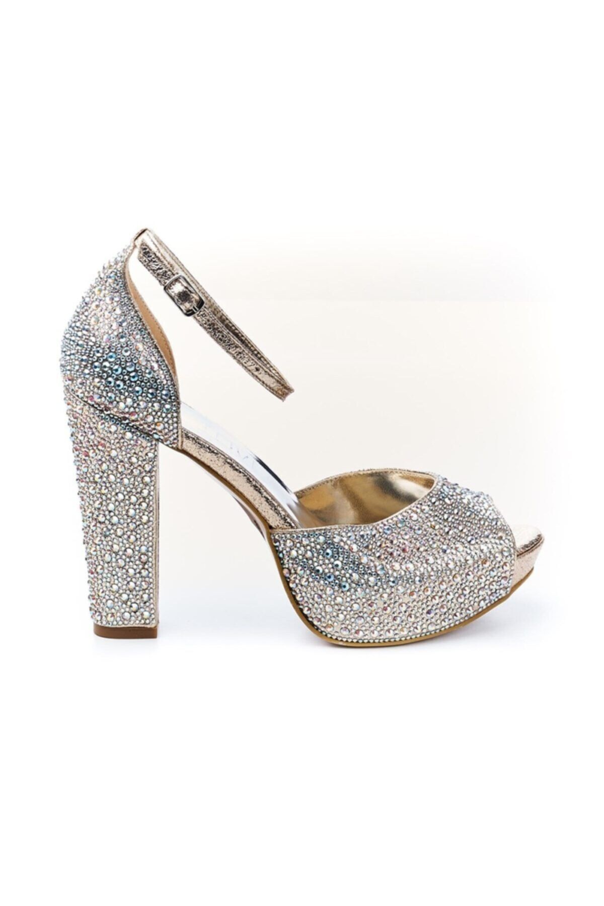 LuviShoes 4651299 Dore Ta lı Kadın Abıye Ayakkabı