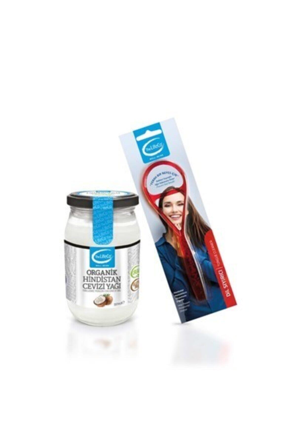 TheLifeCo Organik Hindistan Cevizi Yağı 337ml & Dil Sıyırıcı