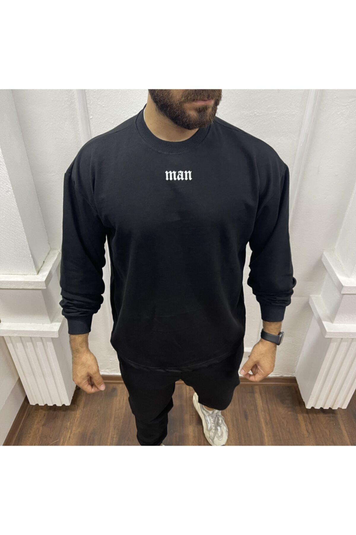 YONEZ MODA Baskılı Oversize Sweatshirt