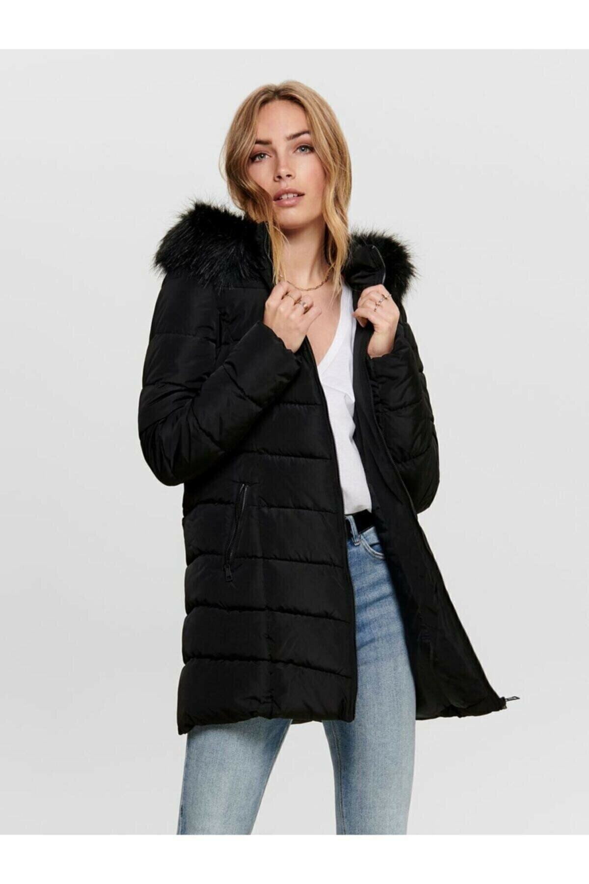 Only 15216486 Onlnewmınea Quılted Fur Hood Coat Otw Kadın Kaban