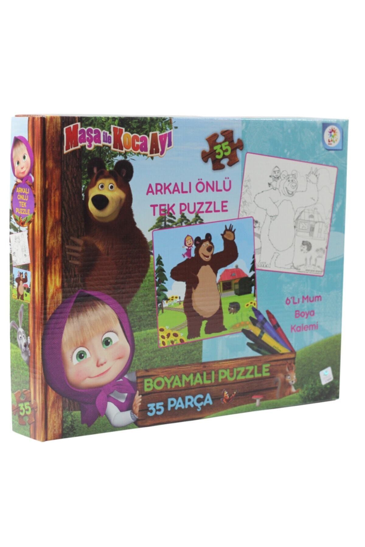 LAÇO Maşa Koca Ayı Boyamalı Puzzle
