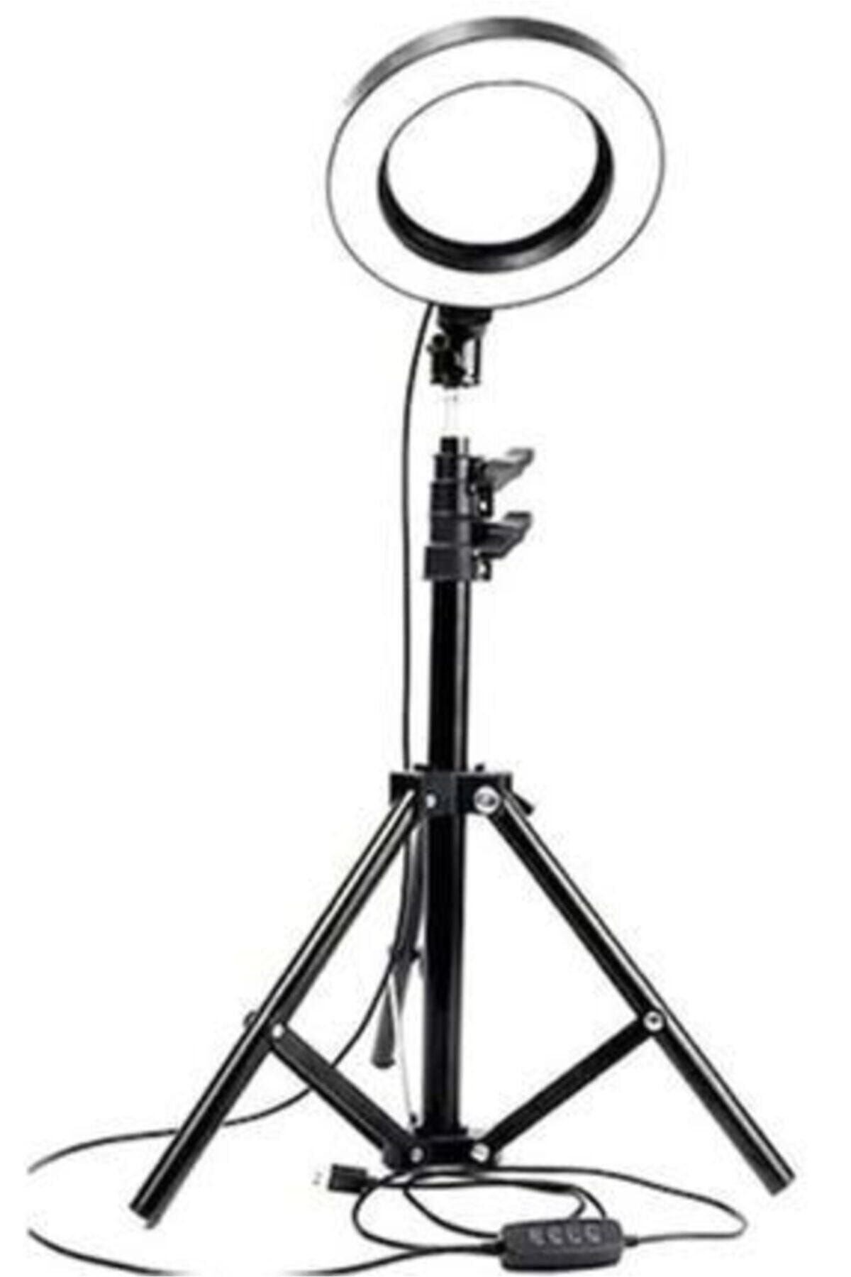 Ledim Wonderlust Youtuber Led Tripod Işıklı Telefon Tutucu Makyaj Işığı Ring Light 10 Inç + 2.1 M Tripod