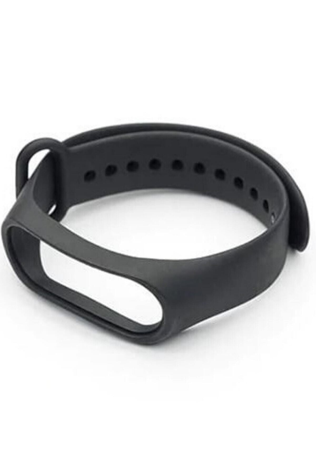 BaykalElektronik Xiaomi Mi Band 3 4 Uyumlu Silikon Kordon Siyah