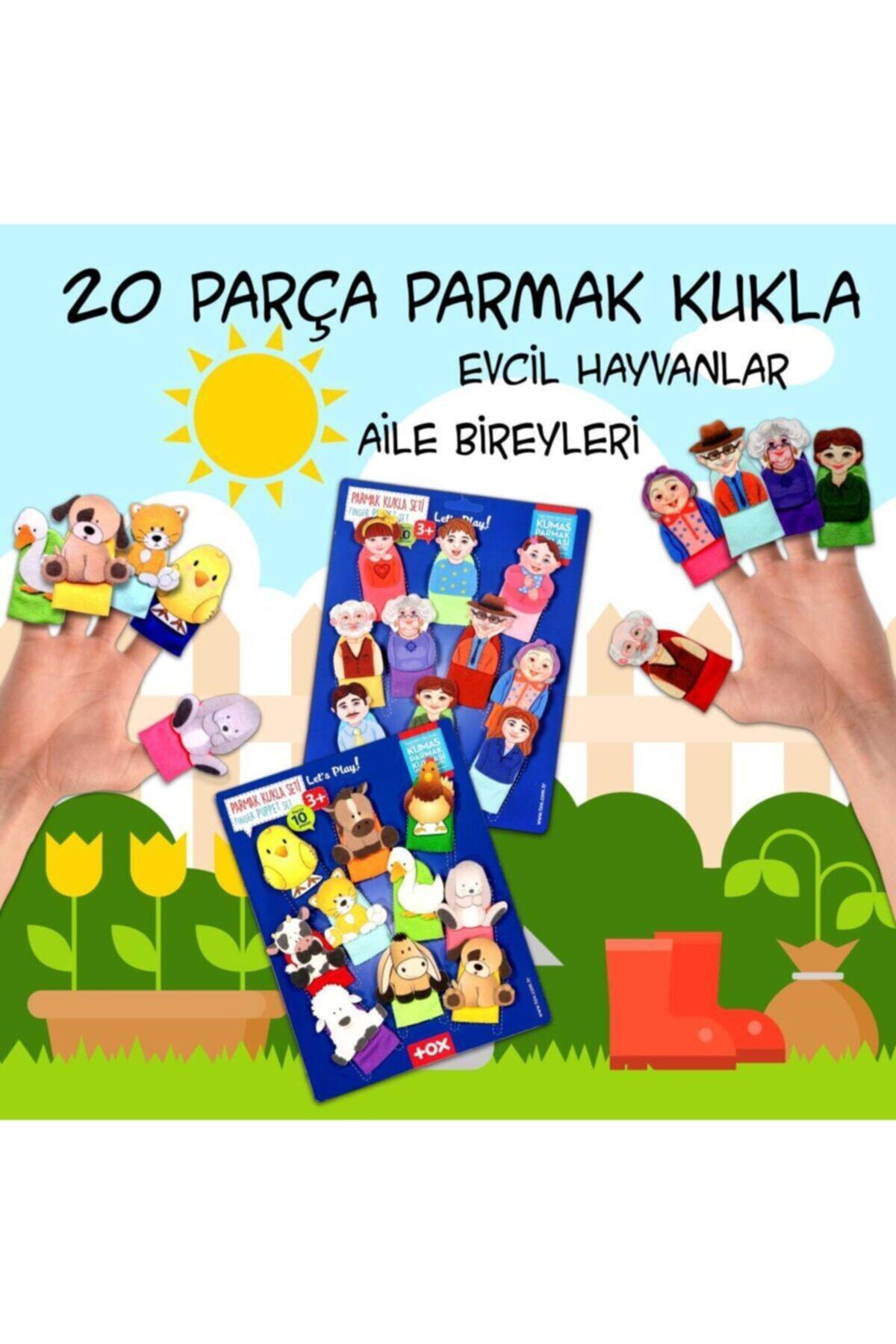 Tox 2 Set 20 Parça Evcil Hayvanlar Ve Aile Bireyleri Parmak Kukla T771 T752