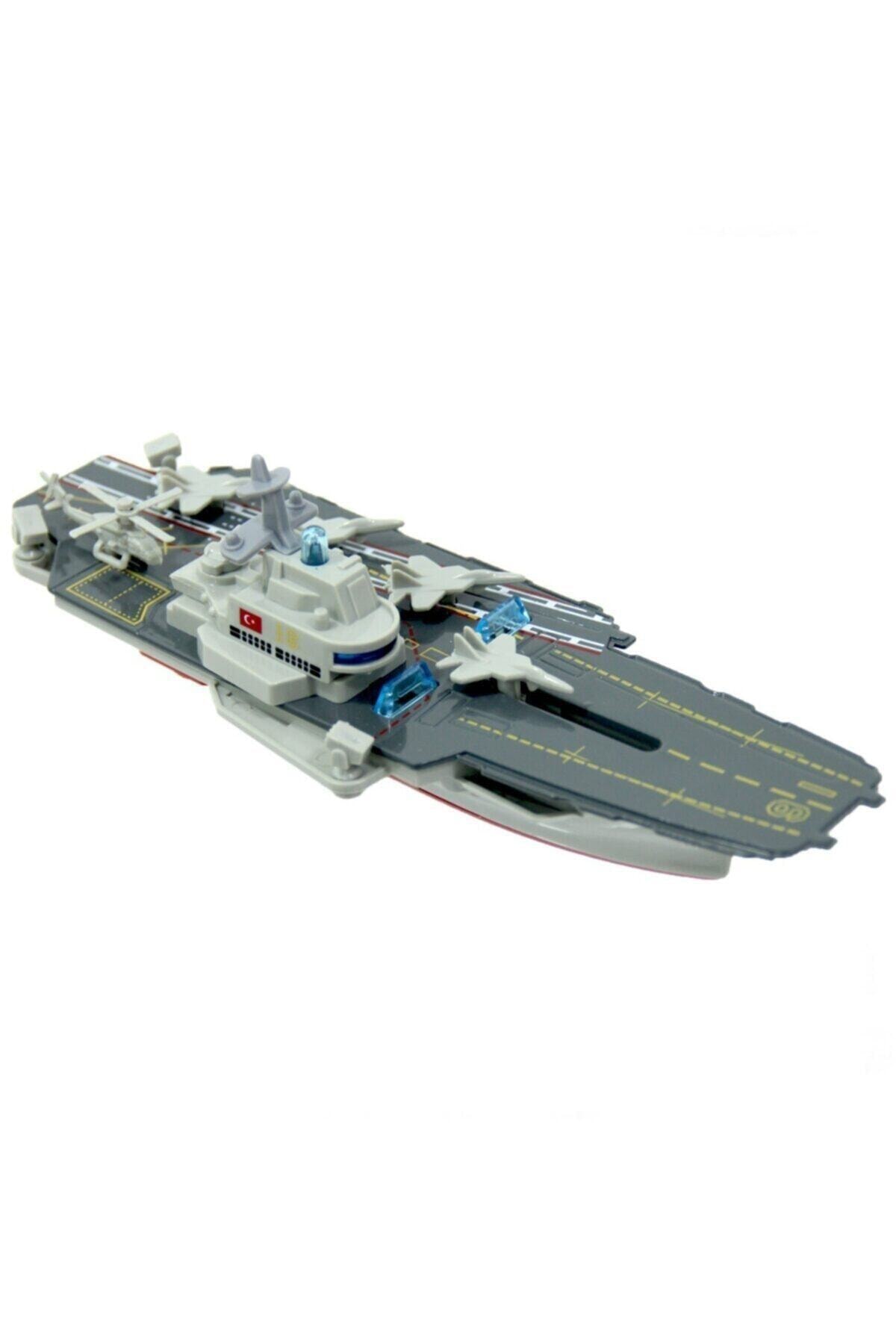 Pasifik Toys Diecast Orijinal Işıklı Ve Sesli Savaş Uçağı Aksesuarlı Savaş Gemisi