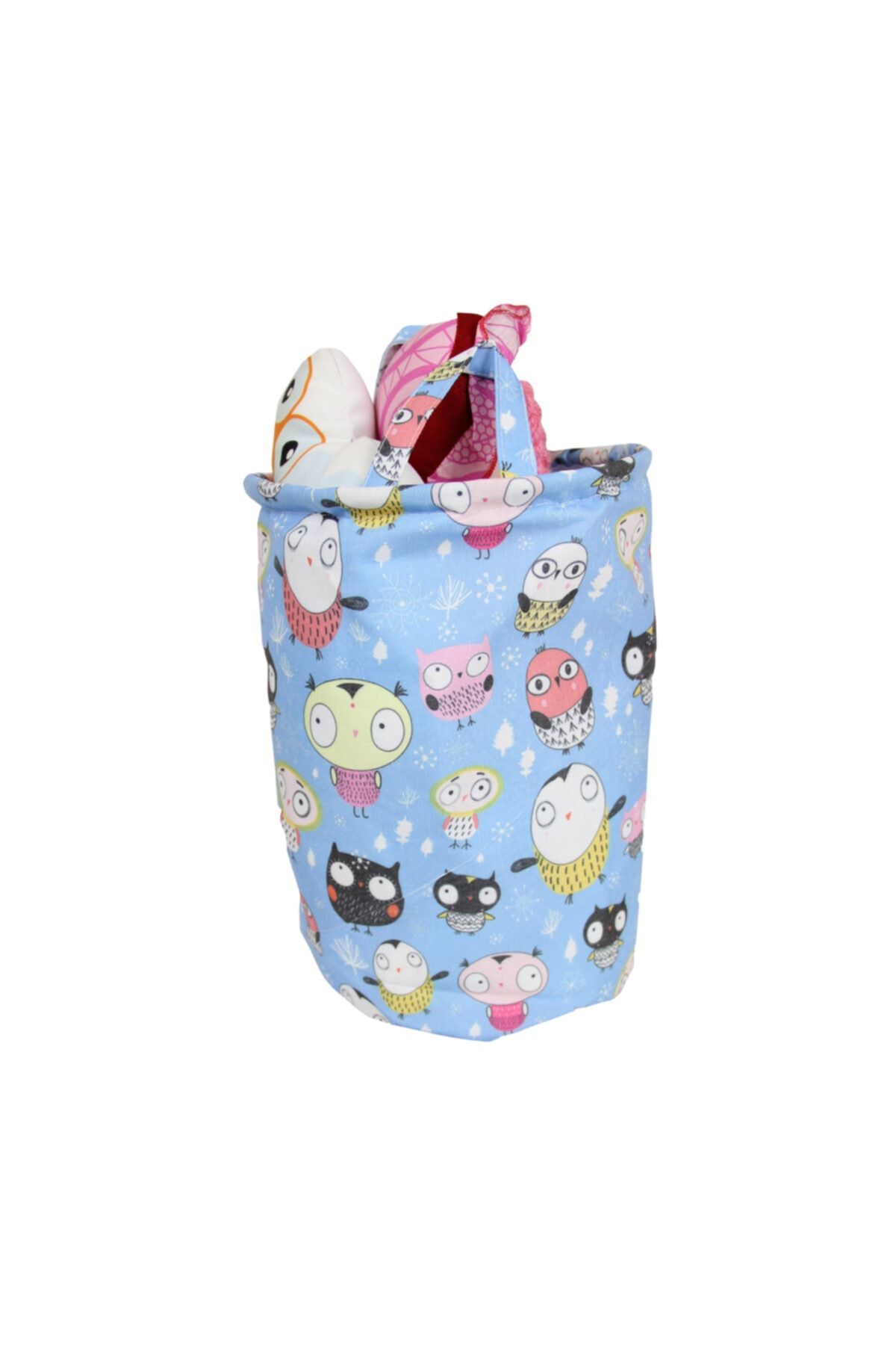 PumpkinHomeDeco Baykuş Desenli Çocuk Odası Organizer / Oyuncak Toplama Sepeti / Çamaşır, Çorap Sepeti