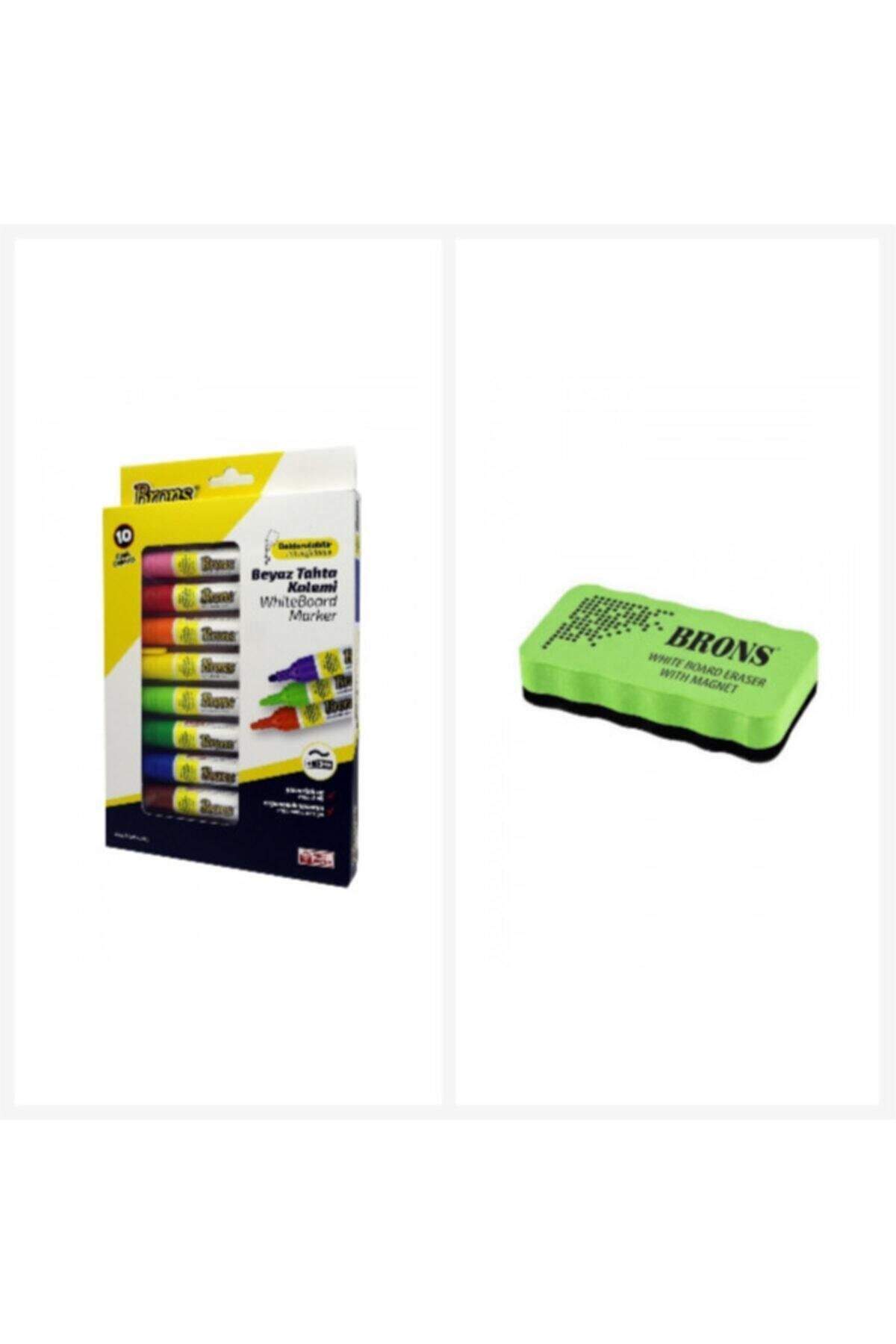 Brons Whiteboard Marker Doldurulabilir Beyaz Tahta Kalemi Seti 10 Renk