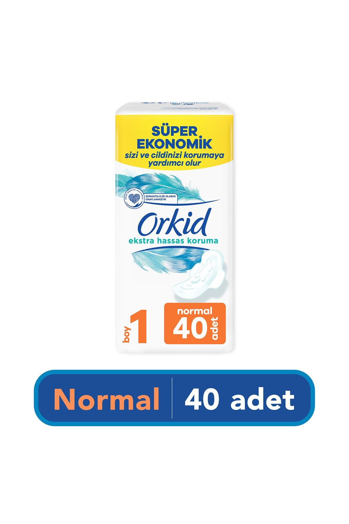 Orkid Extra Hassas Koruma Normal Süper Ekonomik Paket 40 Ped  (20 x2) Boy 1