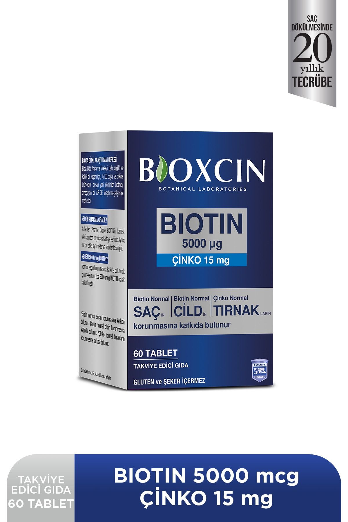 Bioxcin Biotin 5000 Mcg Takviye Edici Gıda 60 Tablet