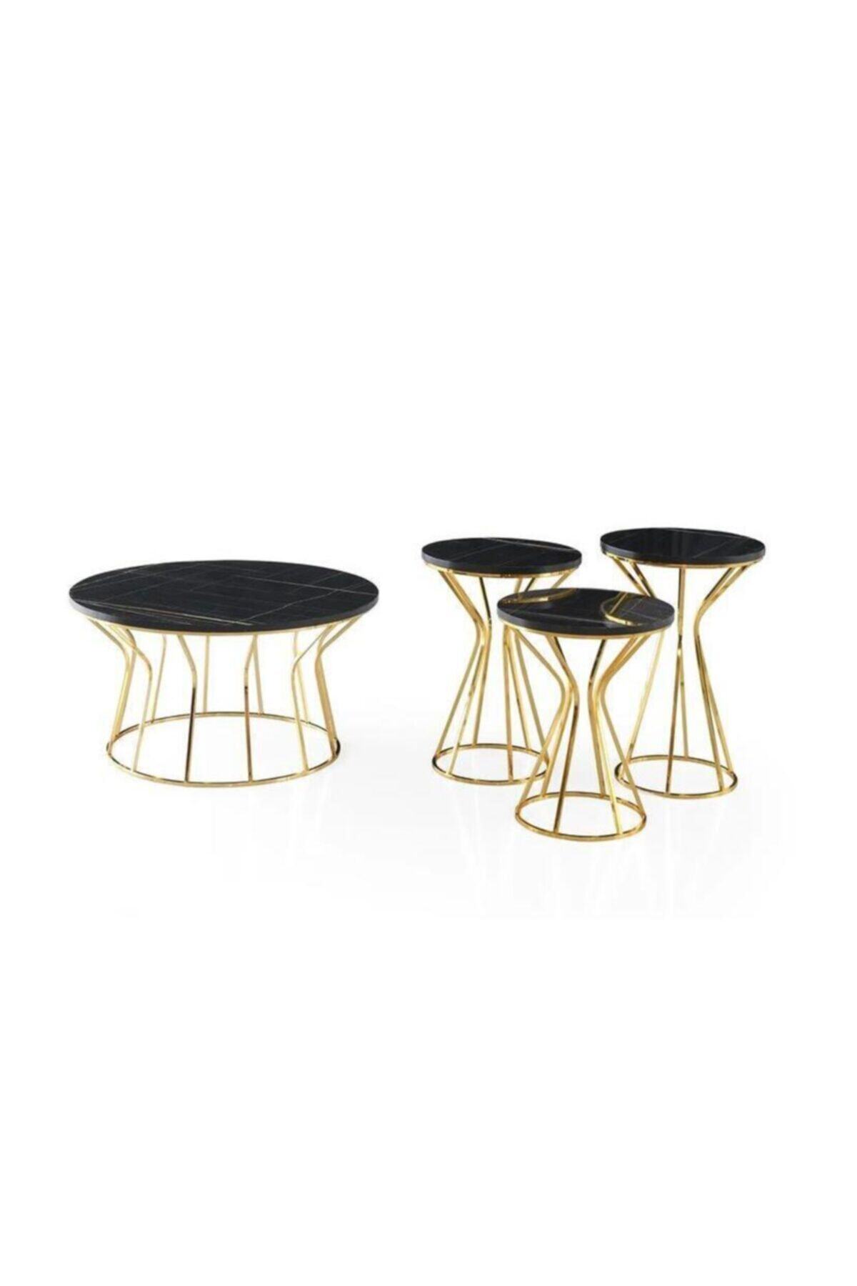 Authentique Home desing Kum Saati Orta Sehpa Ve Zigon Sehpa Set