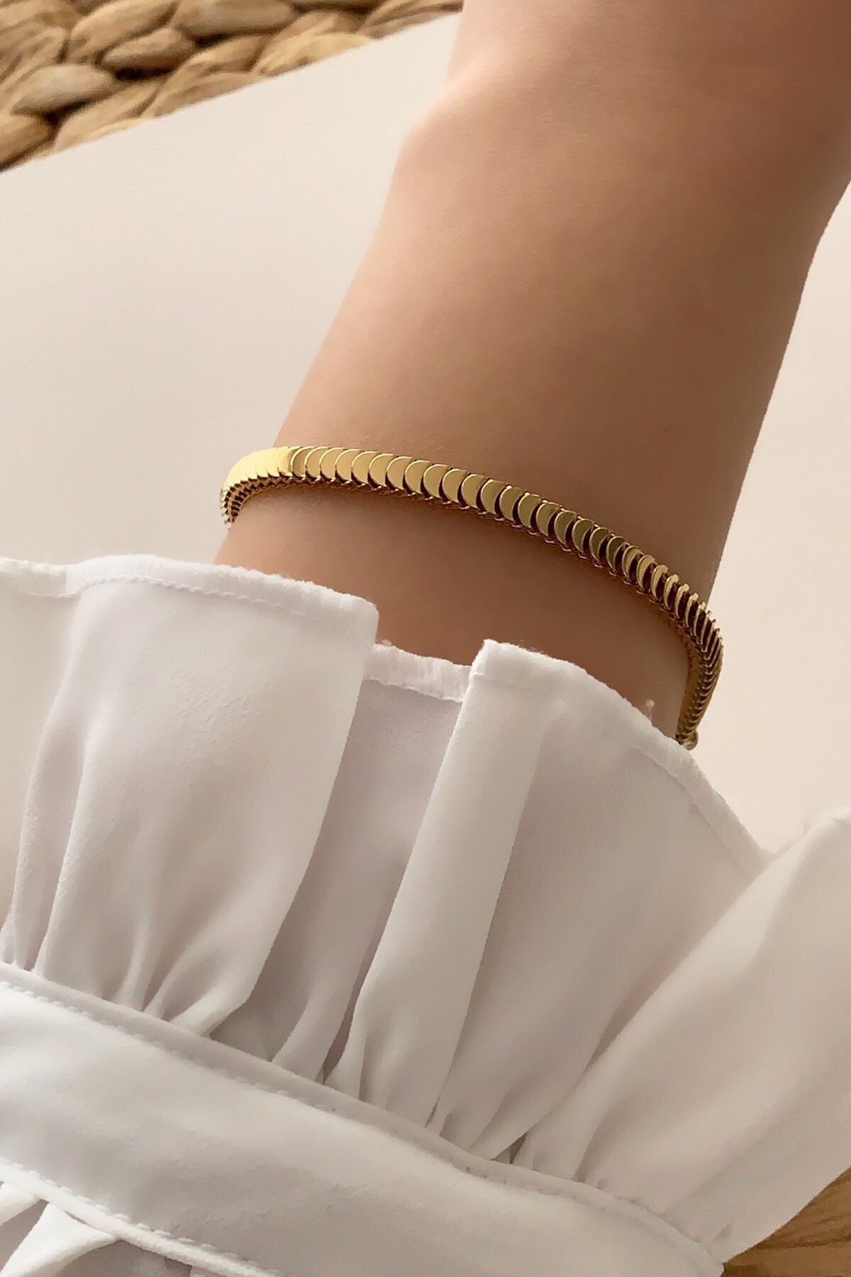Çlk Accessories Çelik Balıksırtı Üç Boyutlu Çelik Bileklik Trbilek7743 B36003