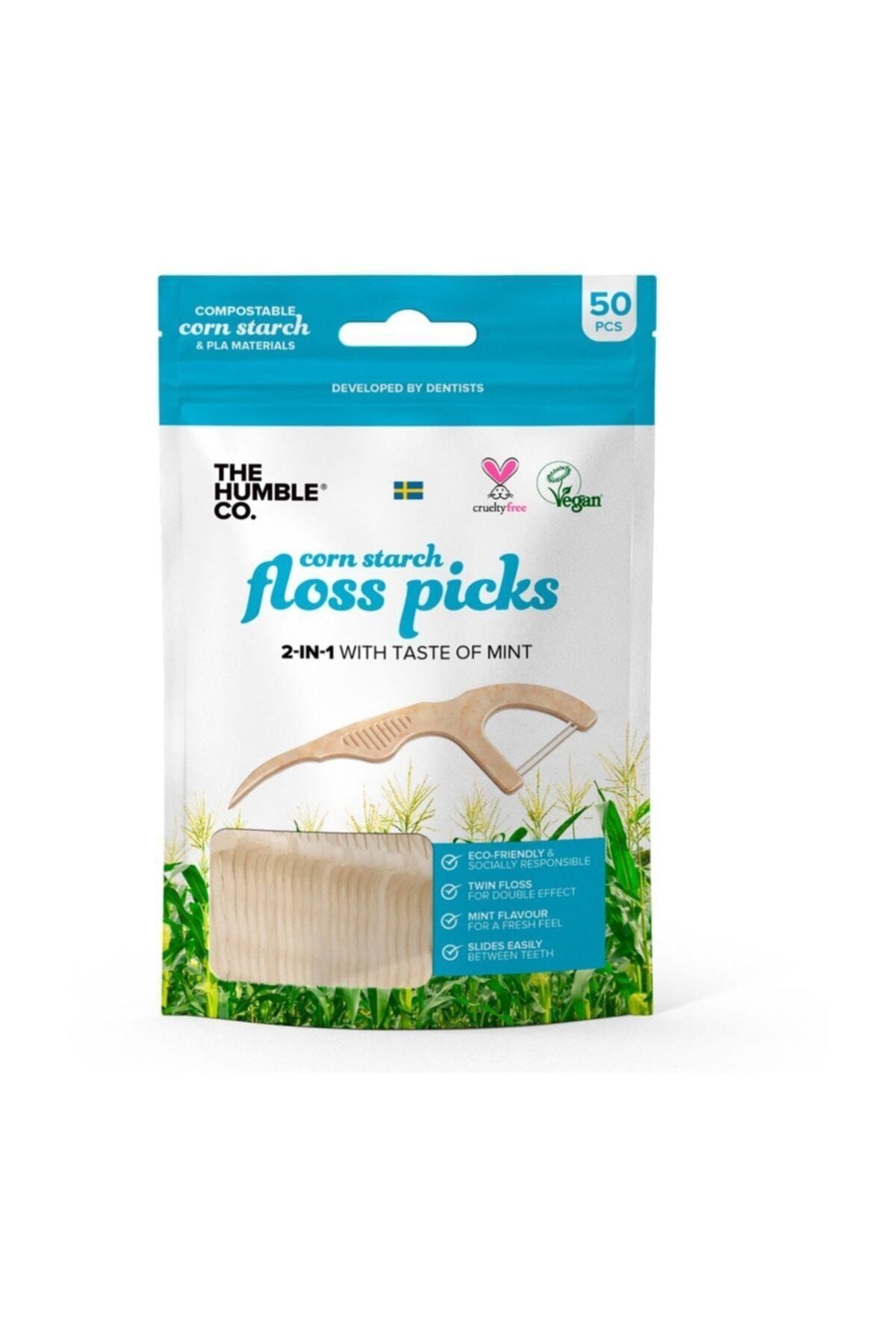Humble Brush Kürdanlı Diş Ipi Floss Picks Nane 2in1 50li