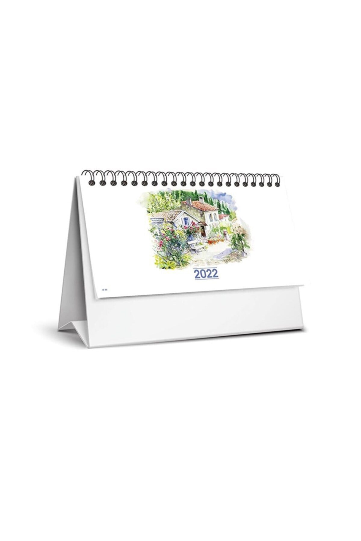 Keskin Colors 2022 Yılı (13,5X20) Cm Kır Evleri Karton Üçgen Masa Takvimi